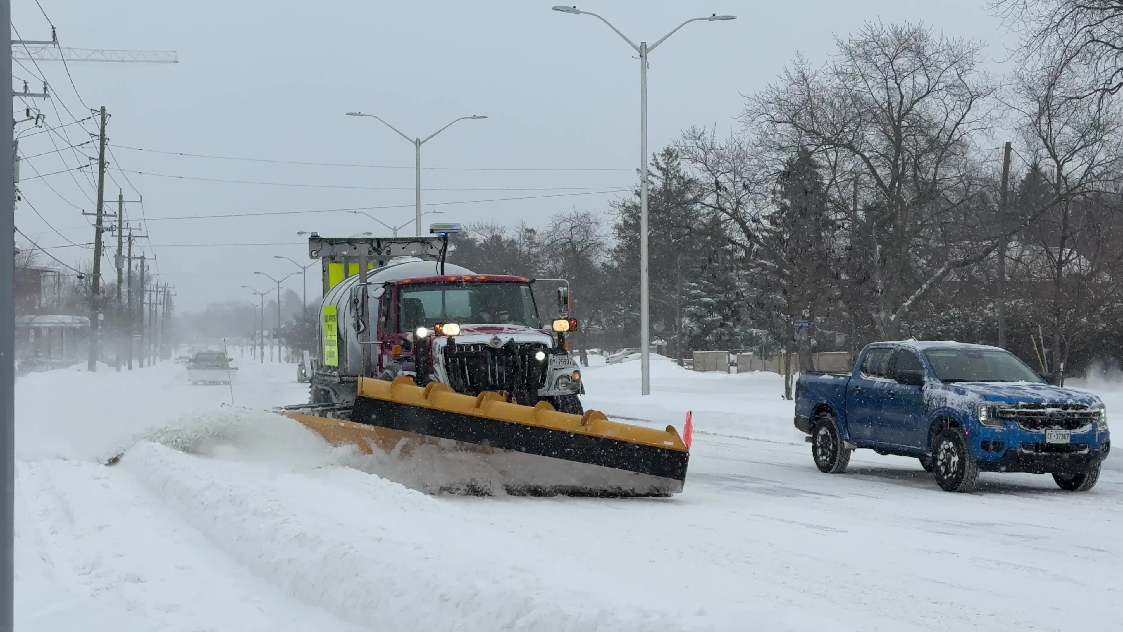 Snowstorm in Toronto, Canada 