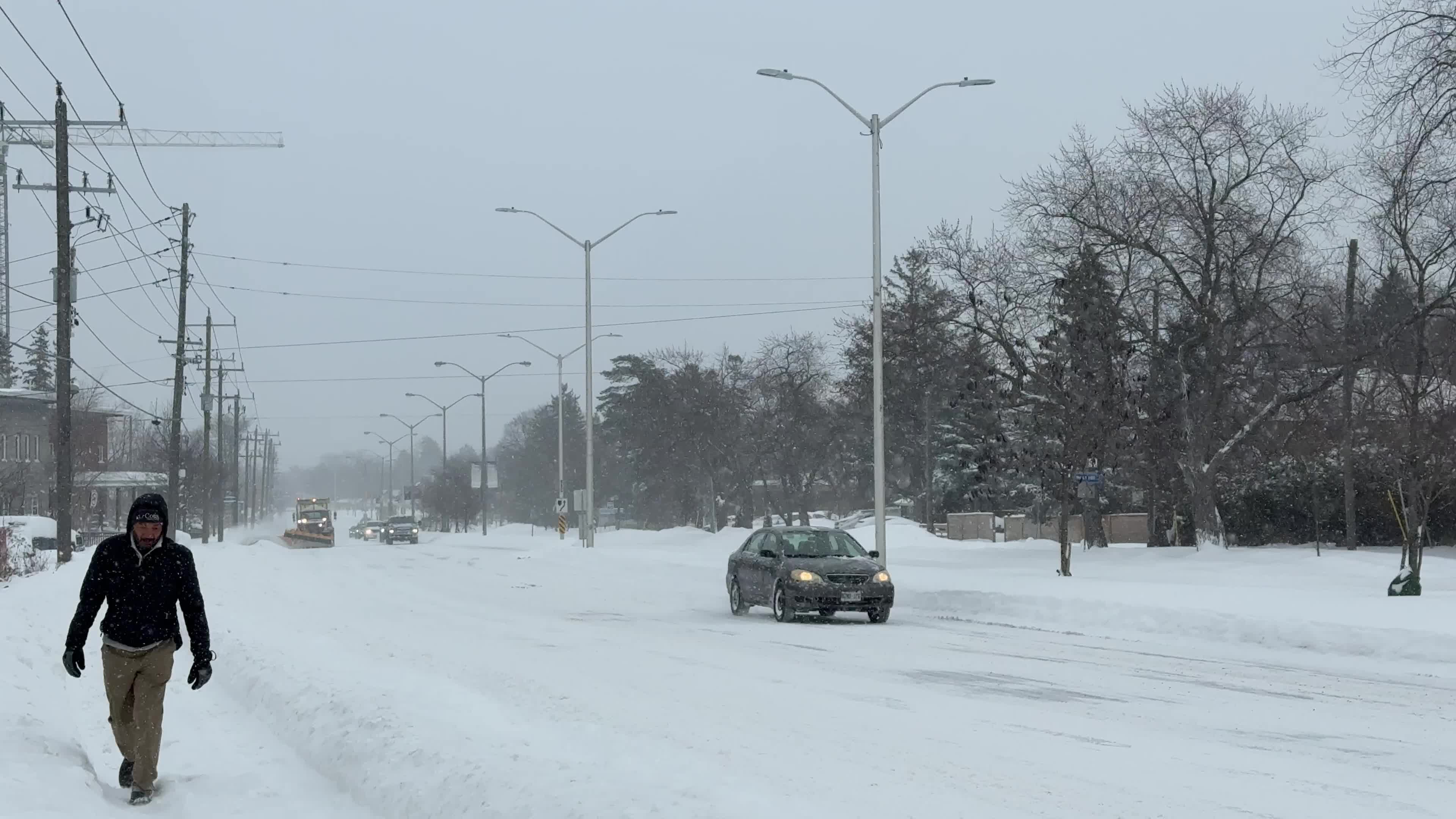Snowstorm in Toronto, Canada 