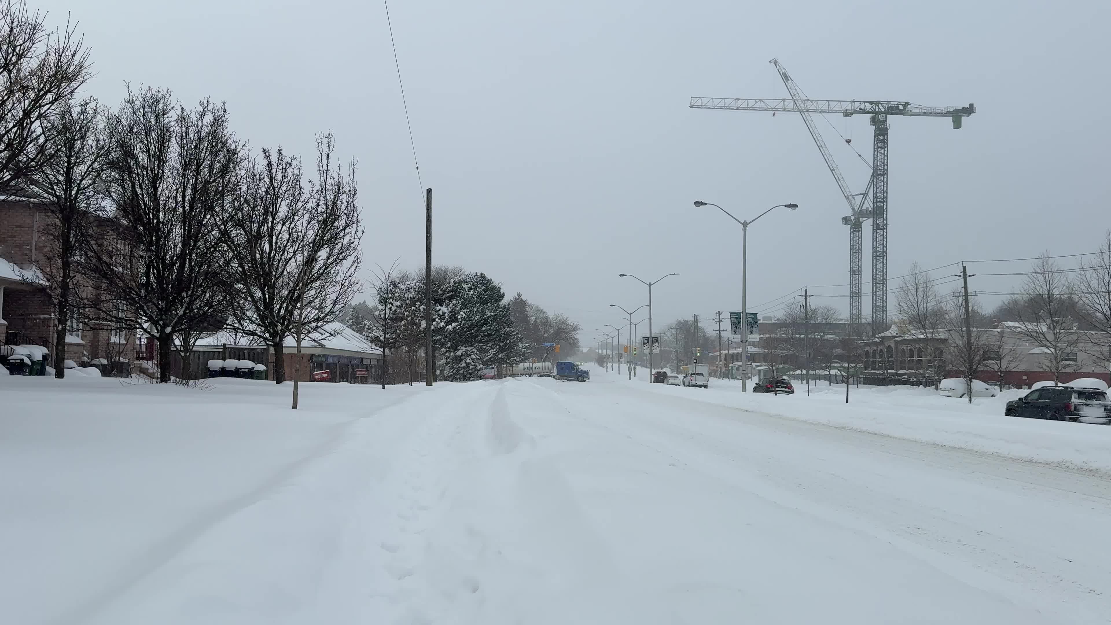 Snowstorm in Toronto, Canada 