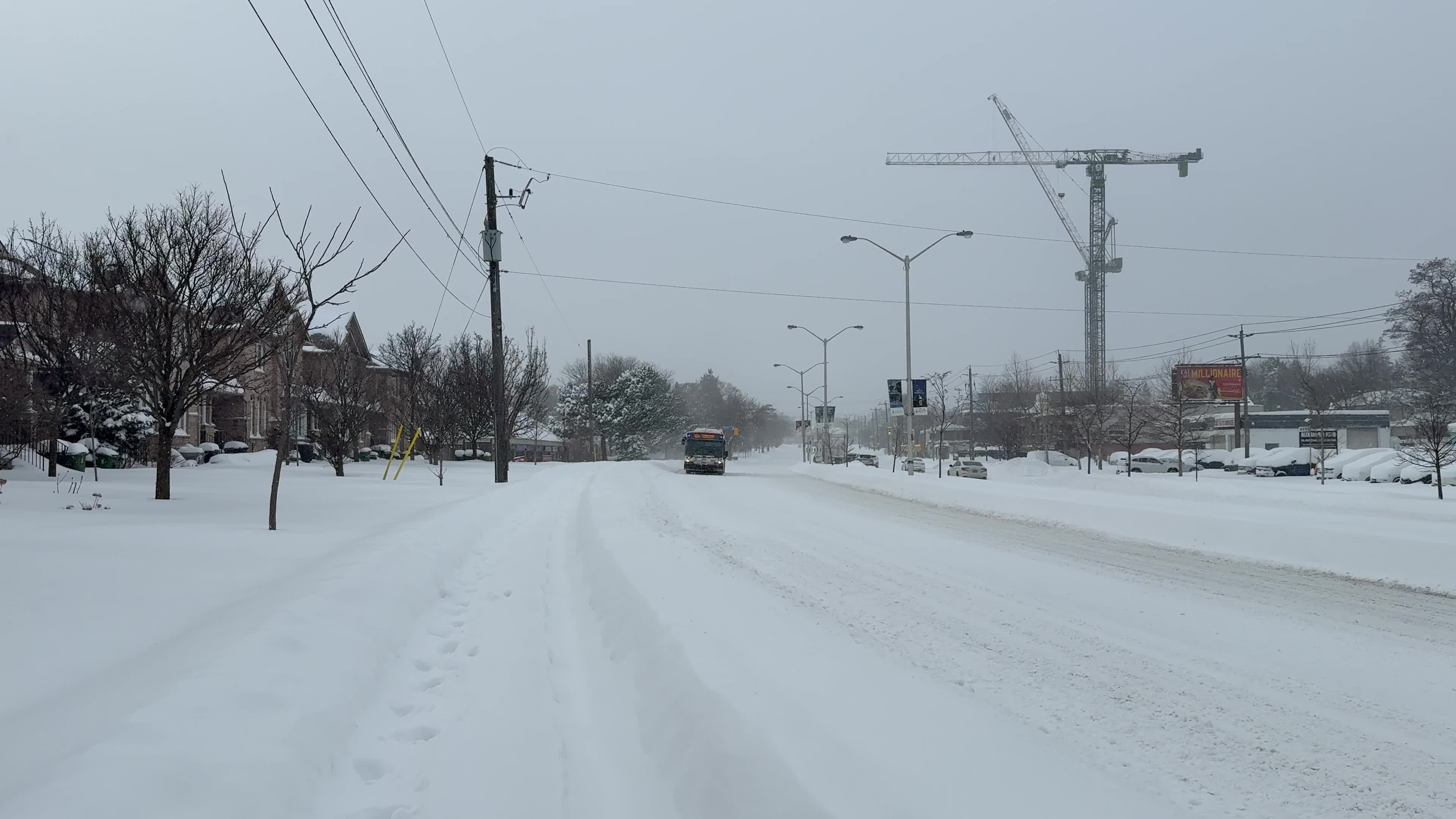 Snowstorm in Toronto, Canada 