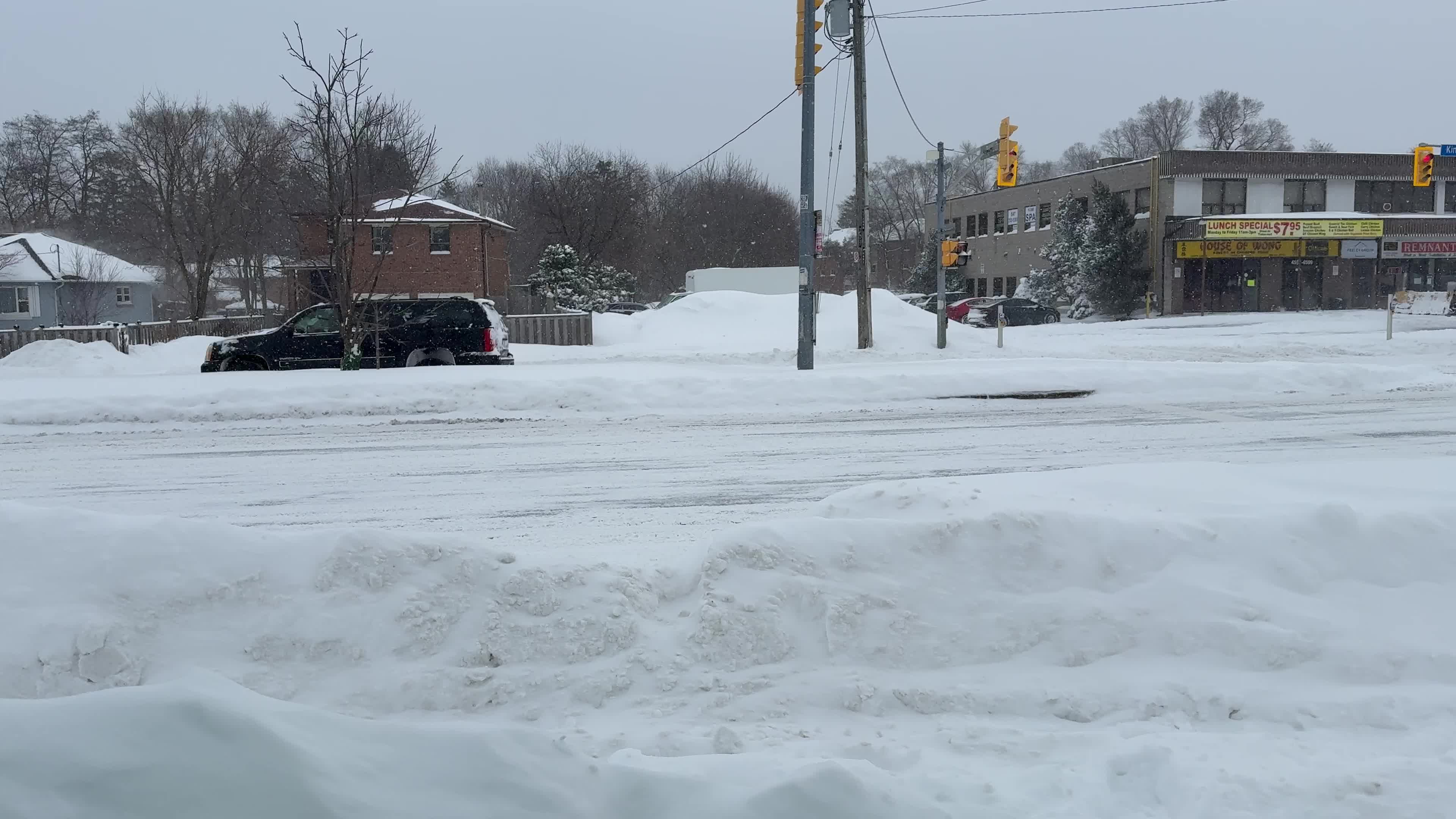 Snowstorm in Toronto, Canada 