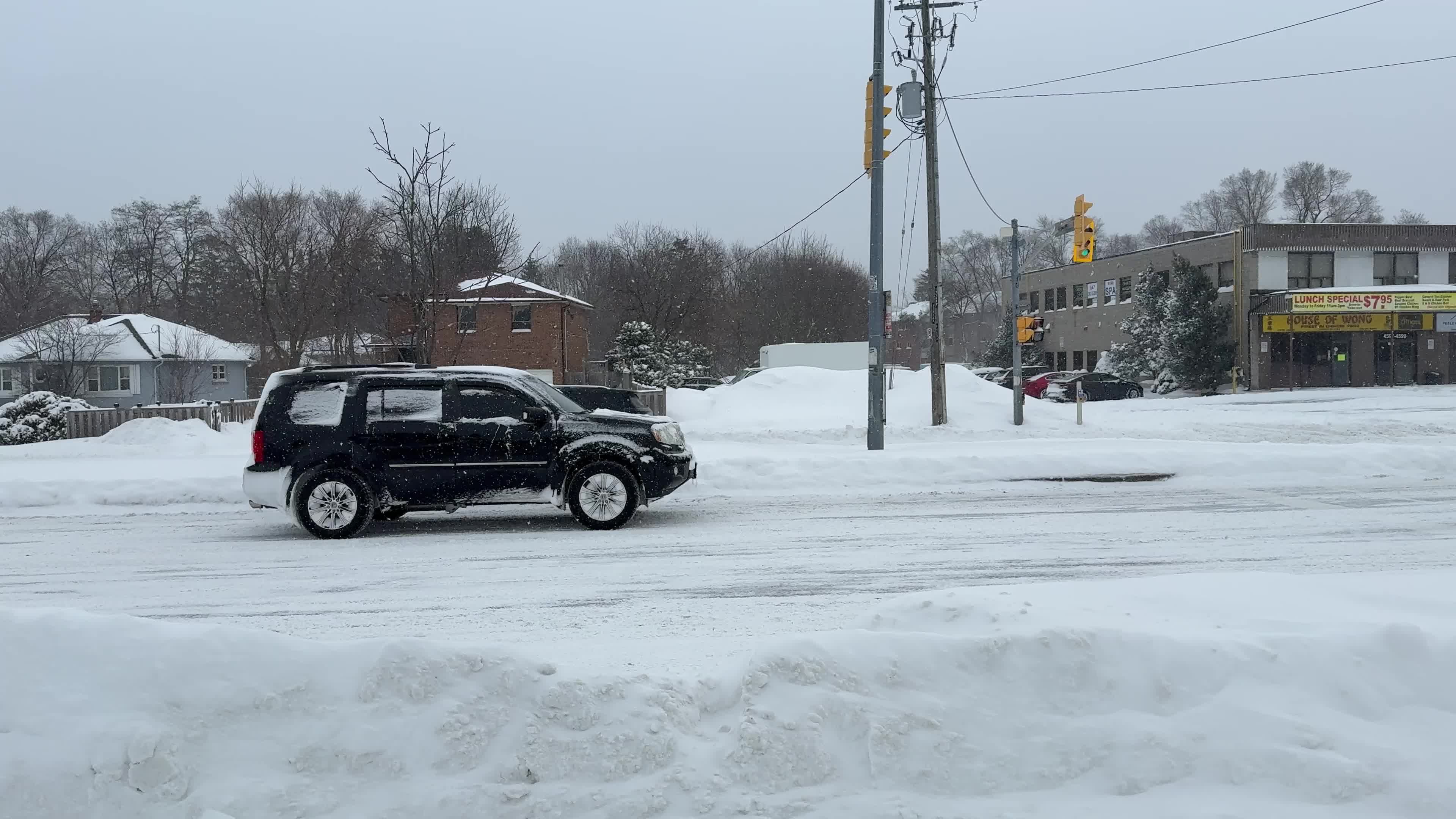 Snowstorm in Toronto, Canada 