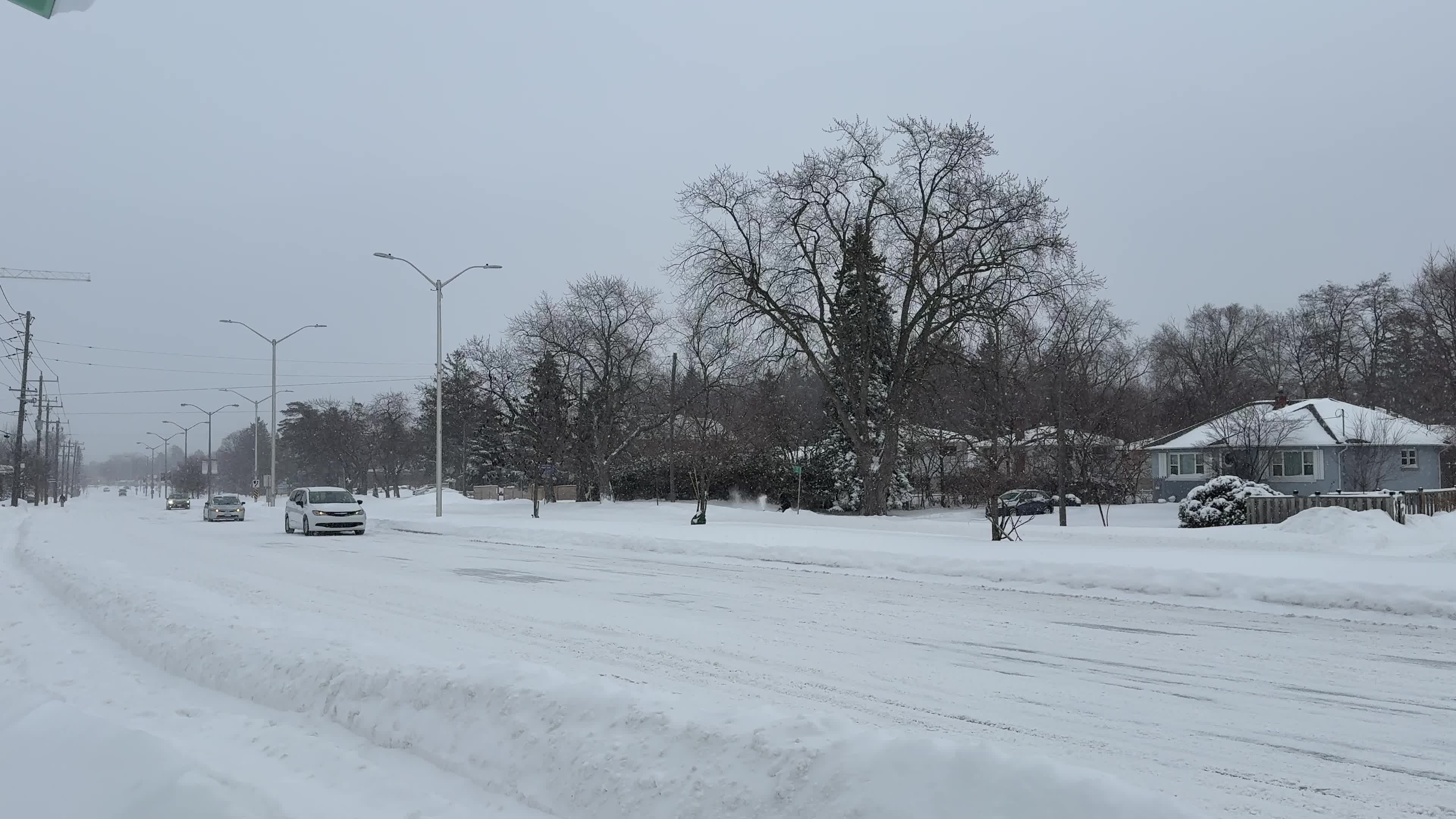 Snowstorm in Toronto, Canada 