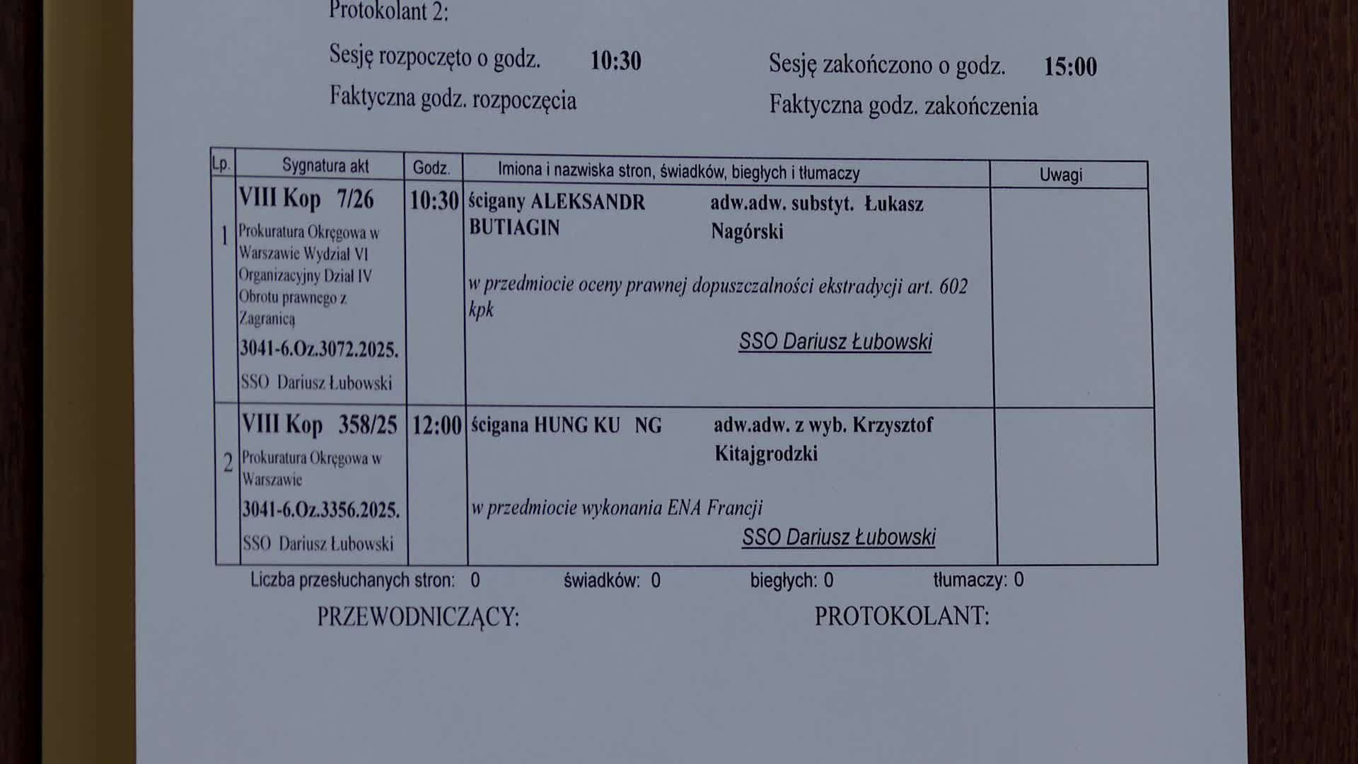 POLAND: Russian archaeologist detention