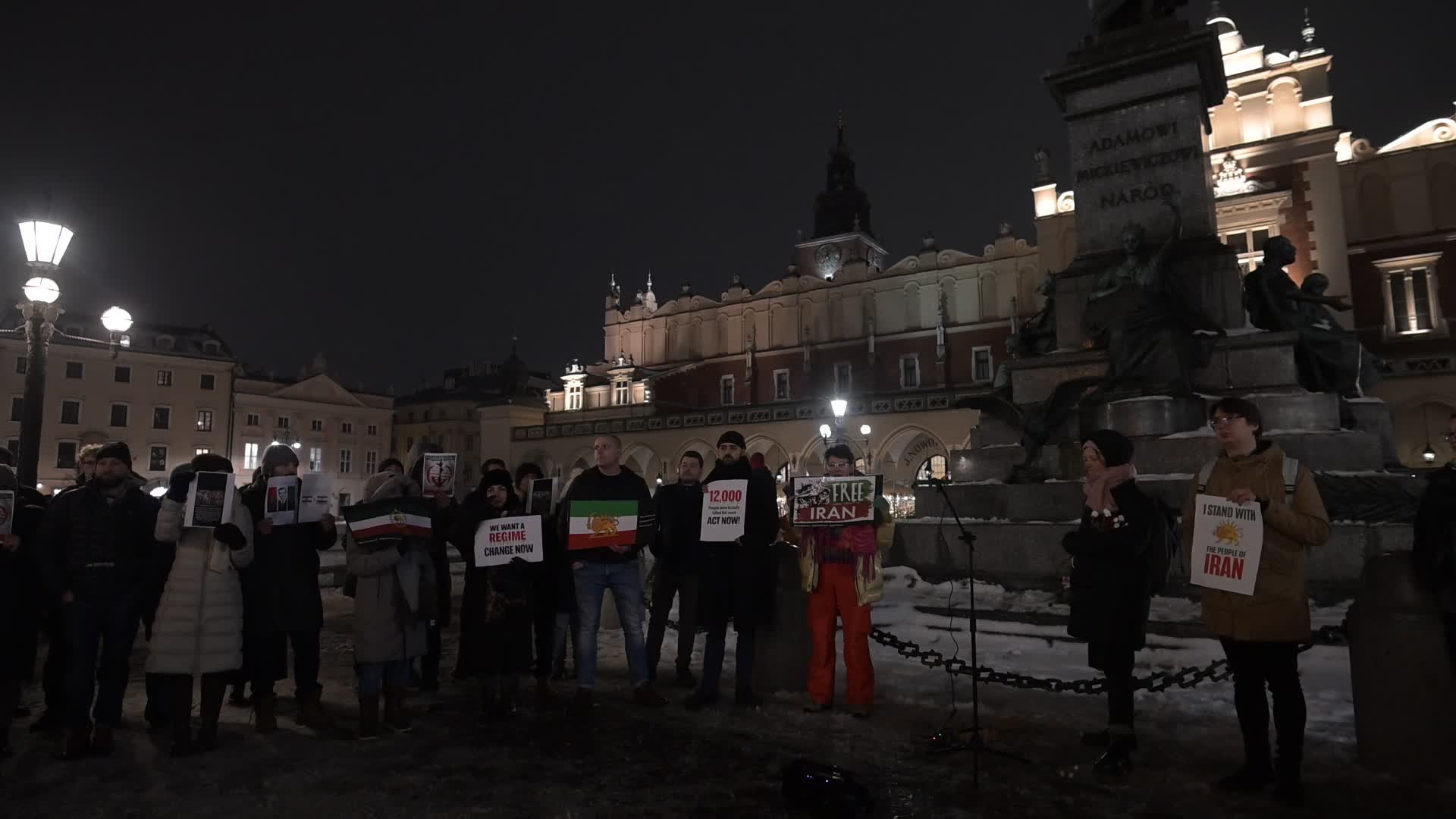 Krakow Rally Shows Solidarity With Iranian Protesters