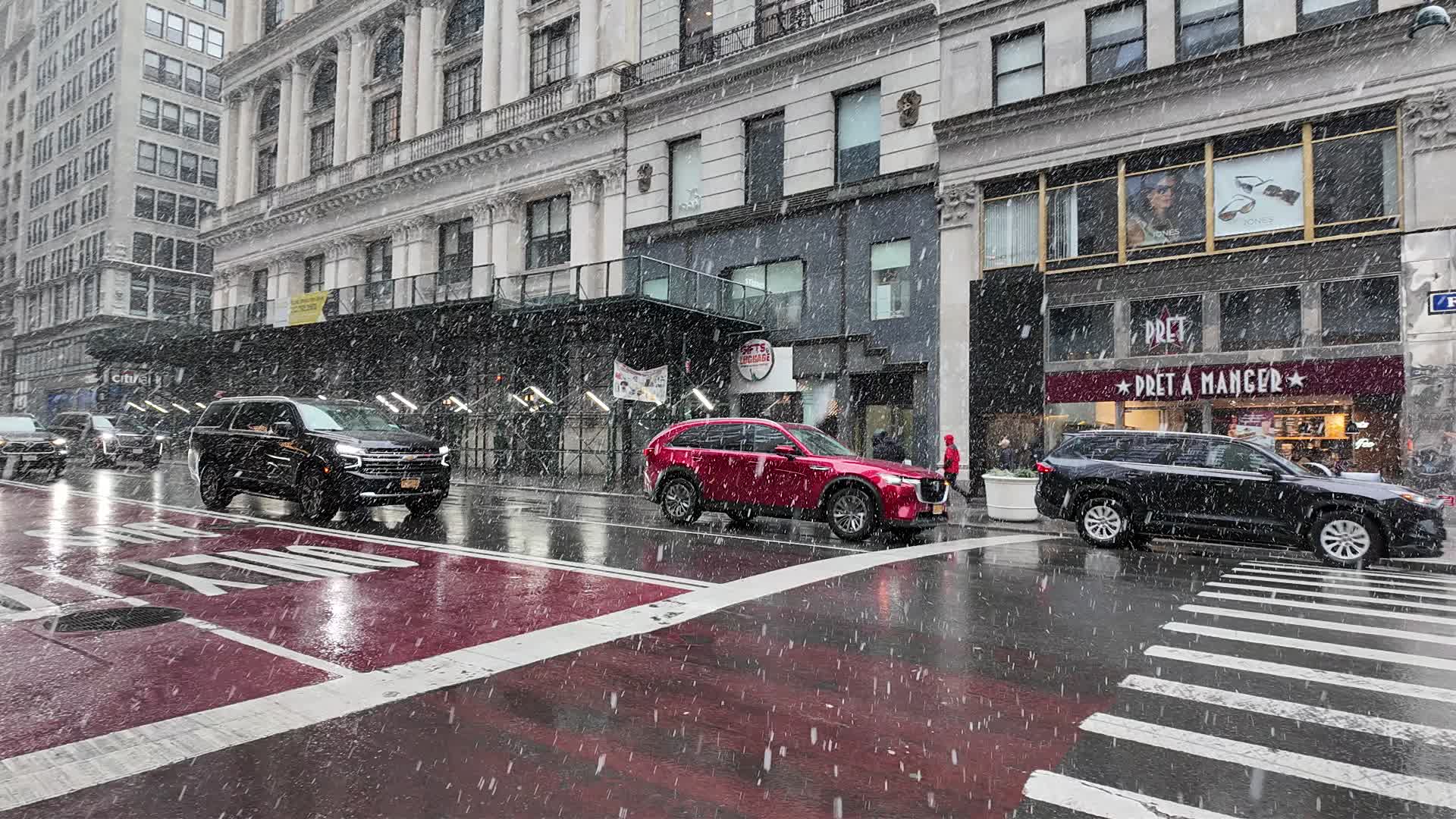 New York Street Snow