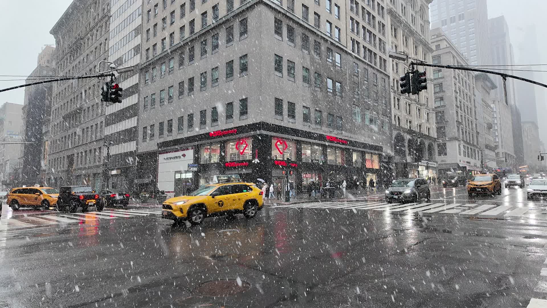 New York Street Snow