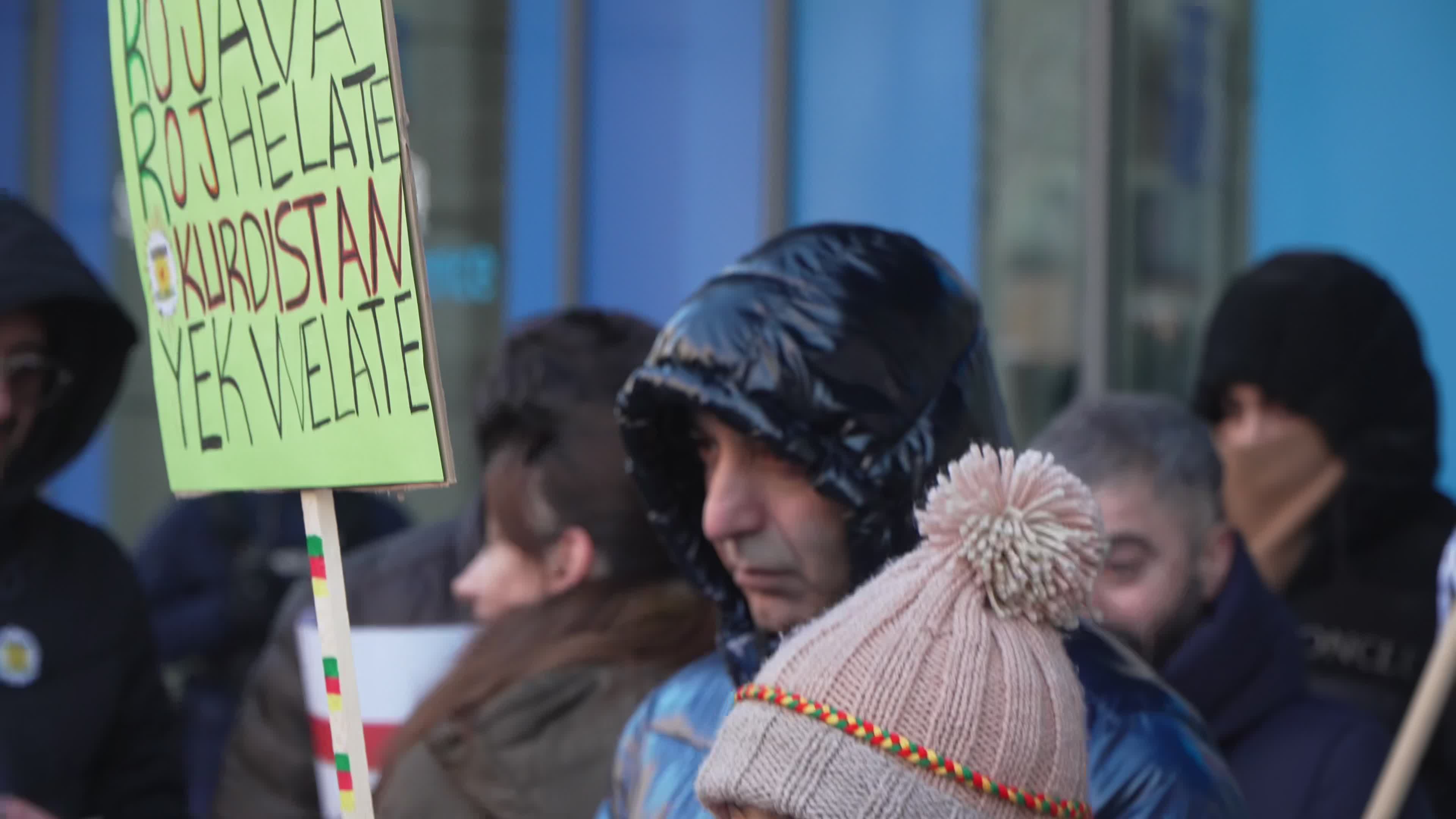 Kurds Rally in Warsaw Over Syrian Military Seizure of Territory
