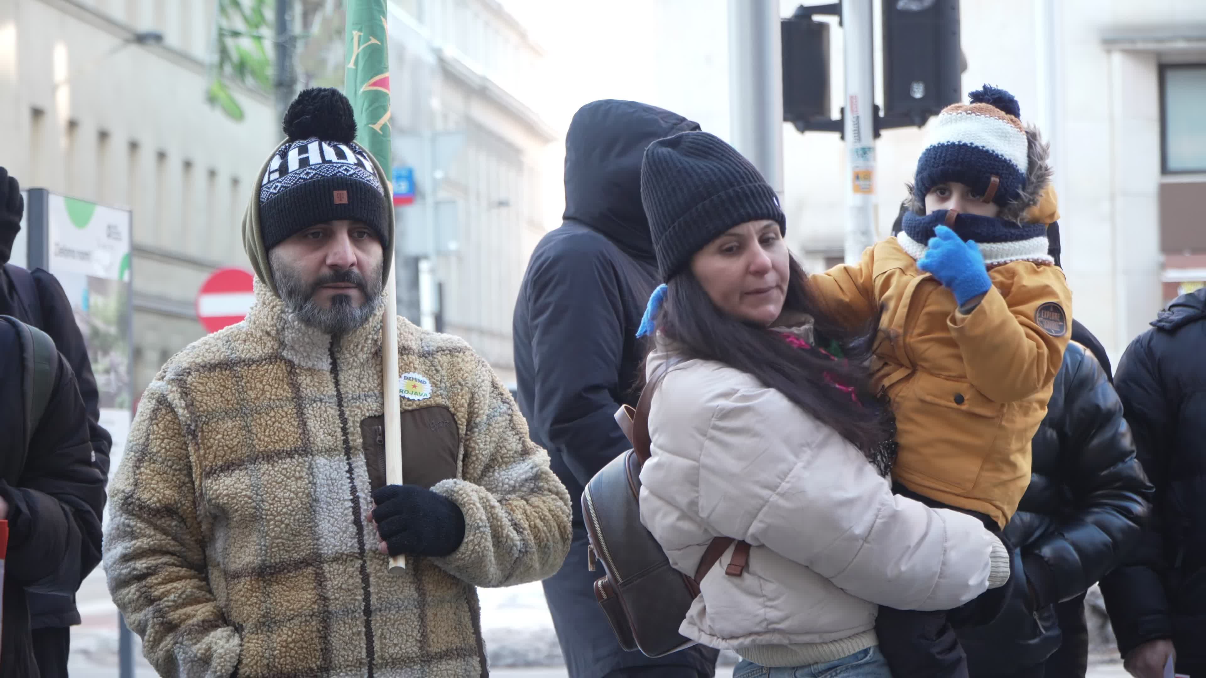 Kurds Rally in Warsaw Over Syrian Military Seizure of Territory
