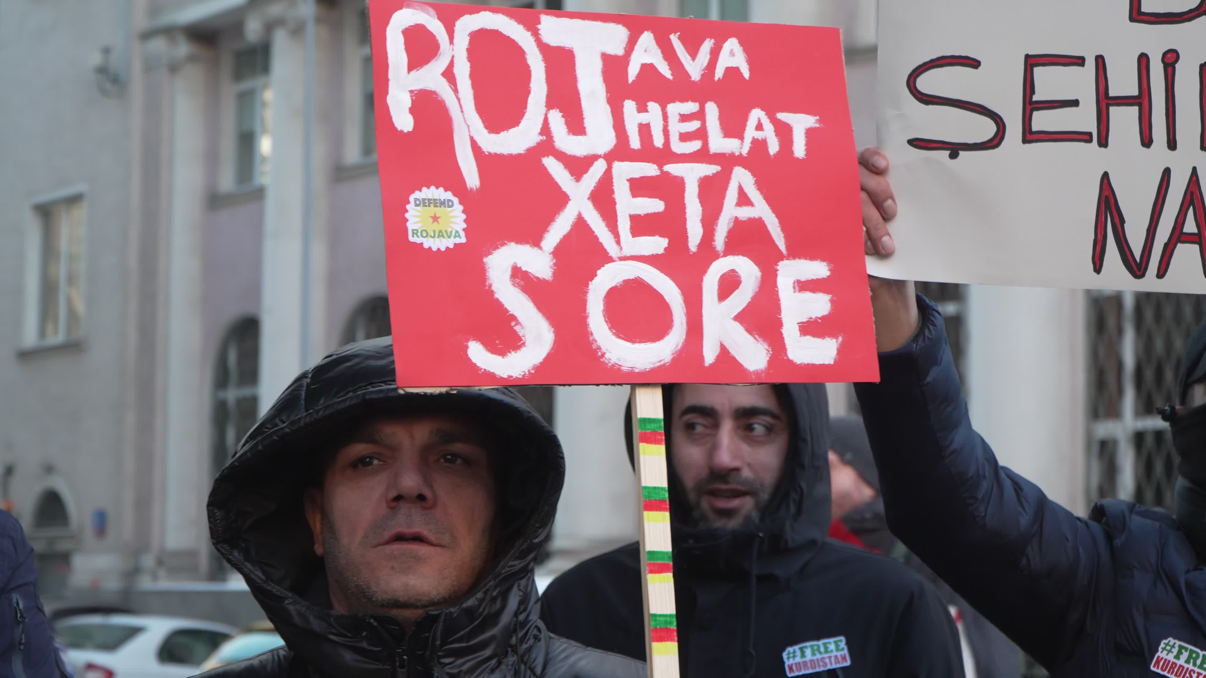 Kurds Rally in Warsaw Over Syrian Military Seizure of Territory