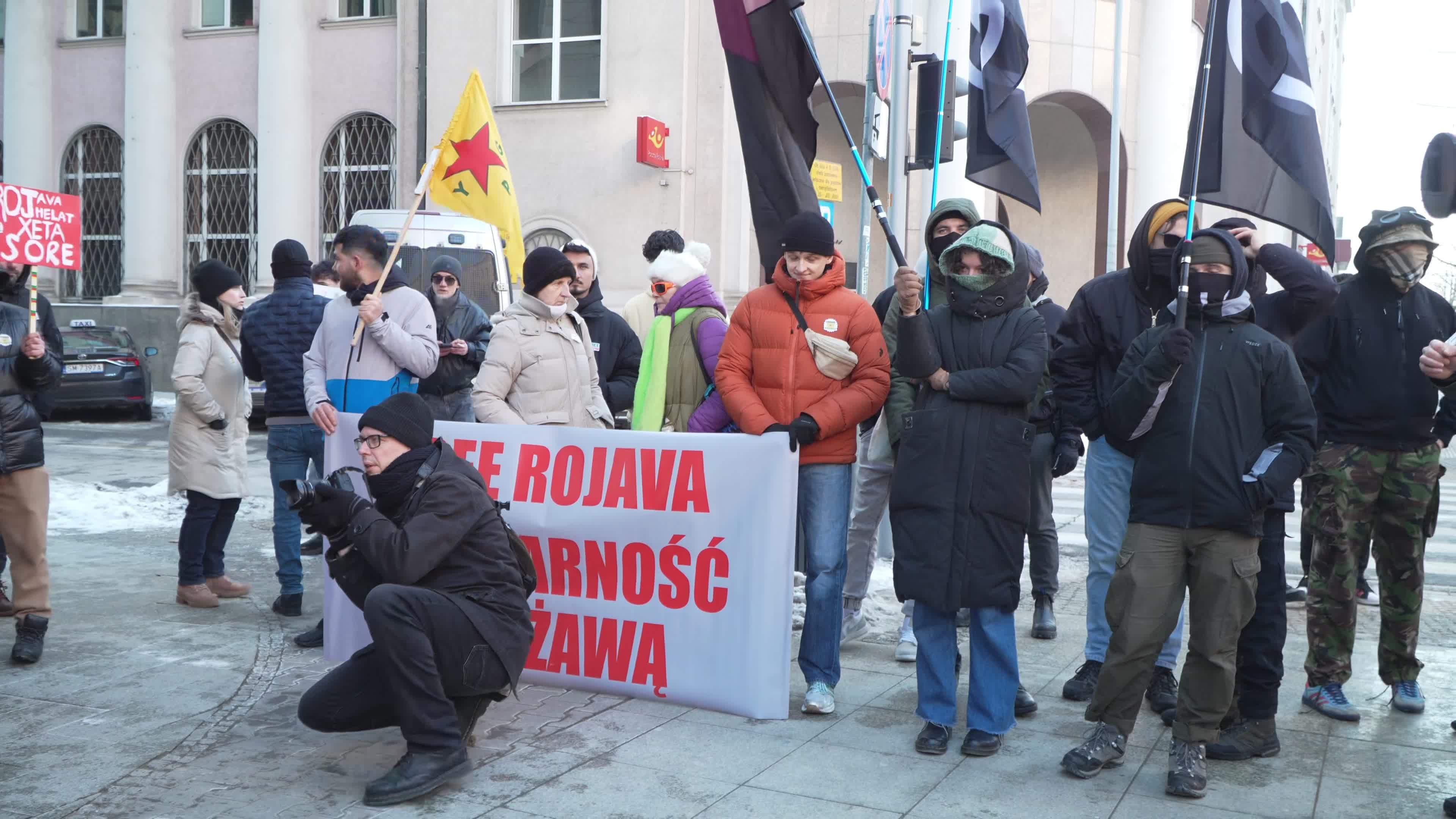 Kurds Rally in Warsaw Over Syrian Military Seizure of Territory