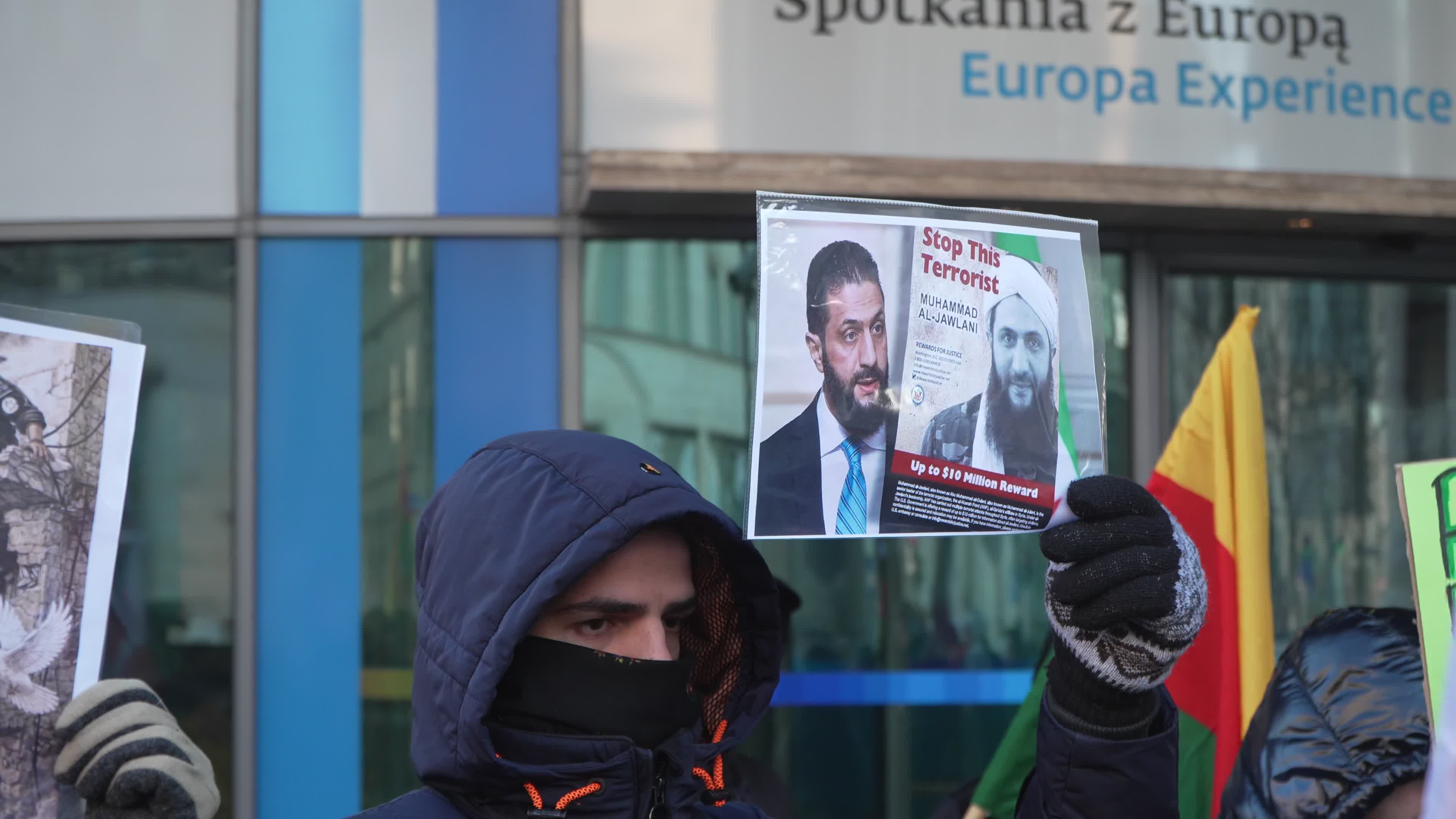Kurds Rally in Warsaw Over Syrian Military Seizure of Territory
