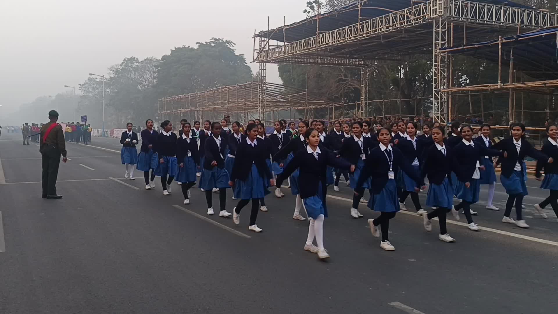 Rehersel parade ahead of Republic day celebration in India. 