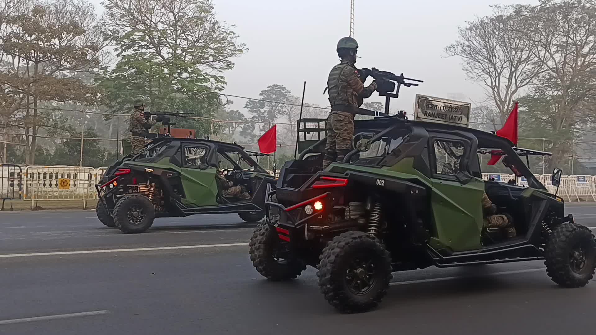 Rehersel parade ahead of Republic day celebration in India. 