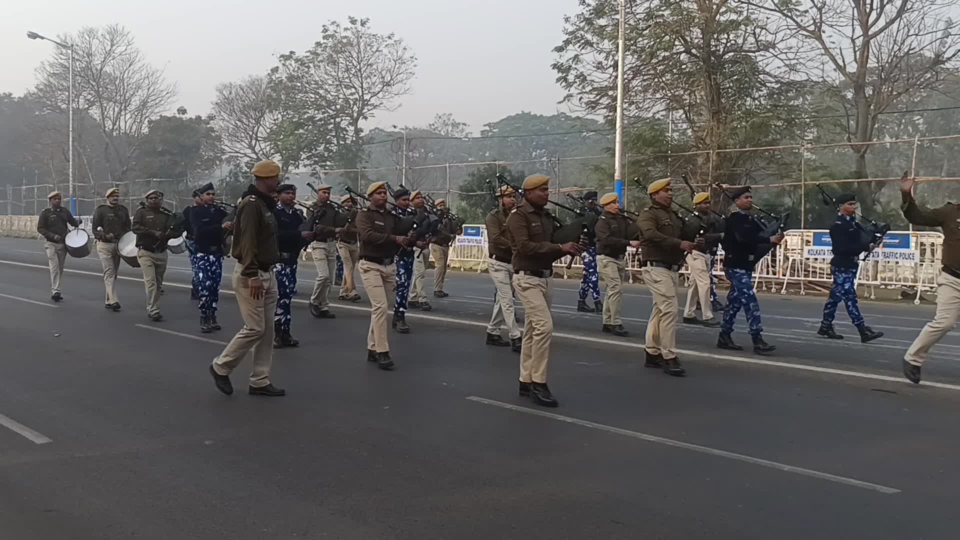 Rehersel parade ahead of Republic day celebration in India. 