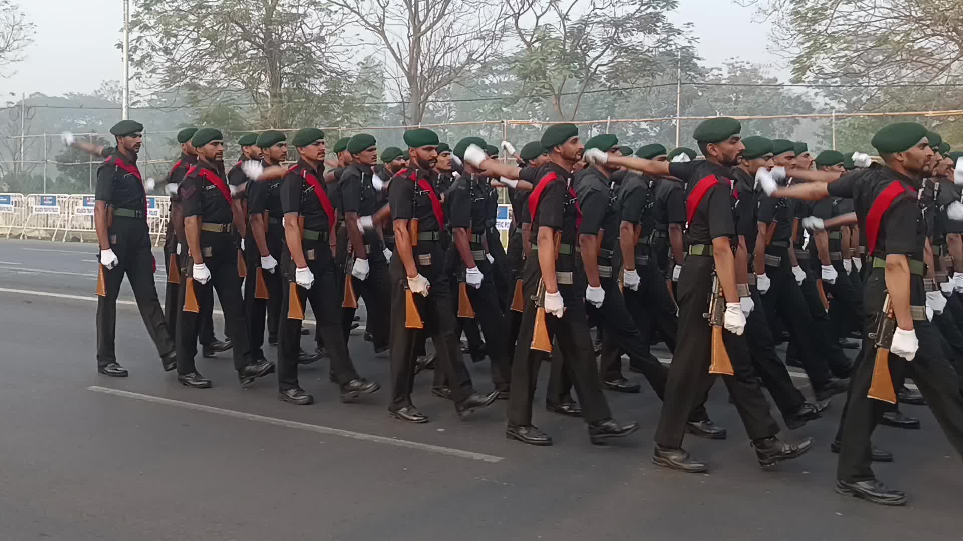 Rehersel parade ahead of Republic day celebration in India. 