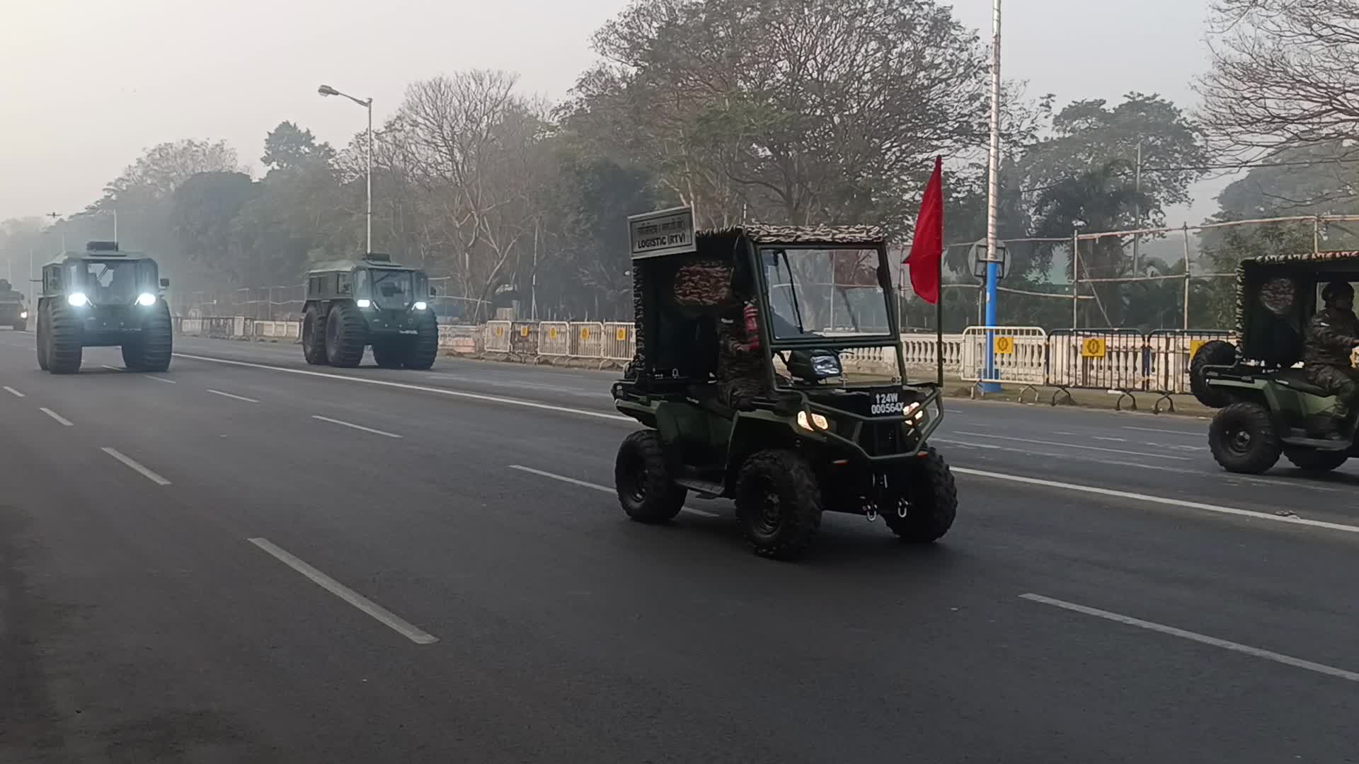 Rehersel parade ahead of Republic day celebration in India. 