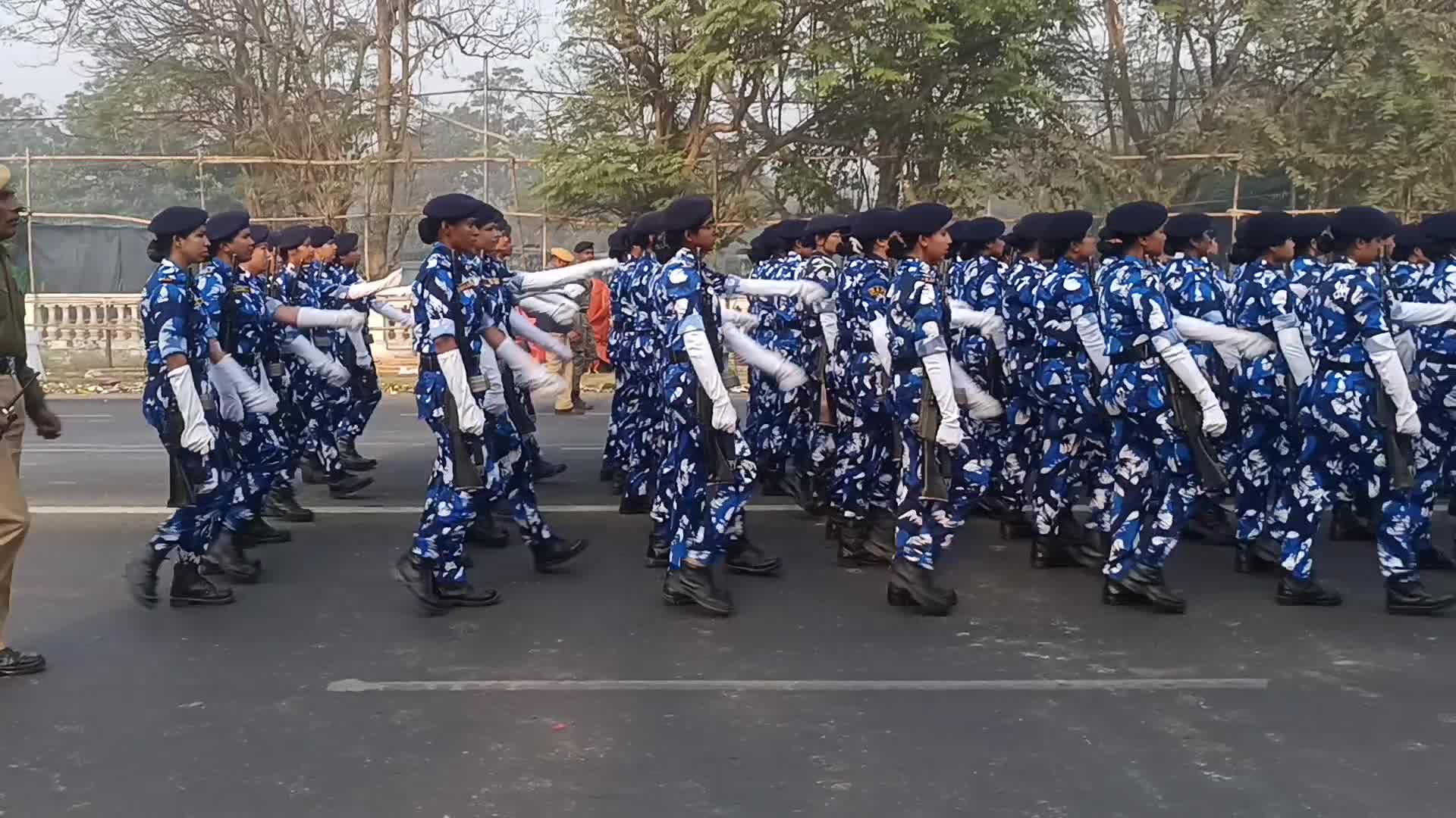 Rehersel parade ahead of Republic day celebration in India. 