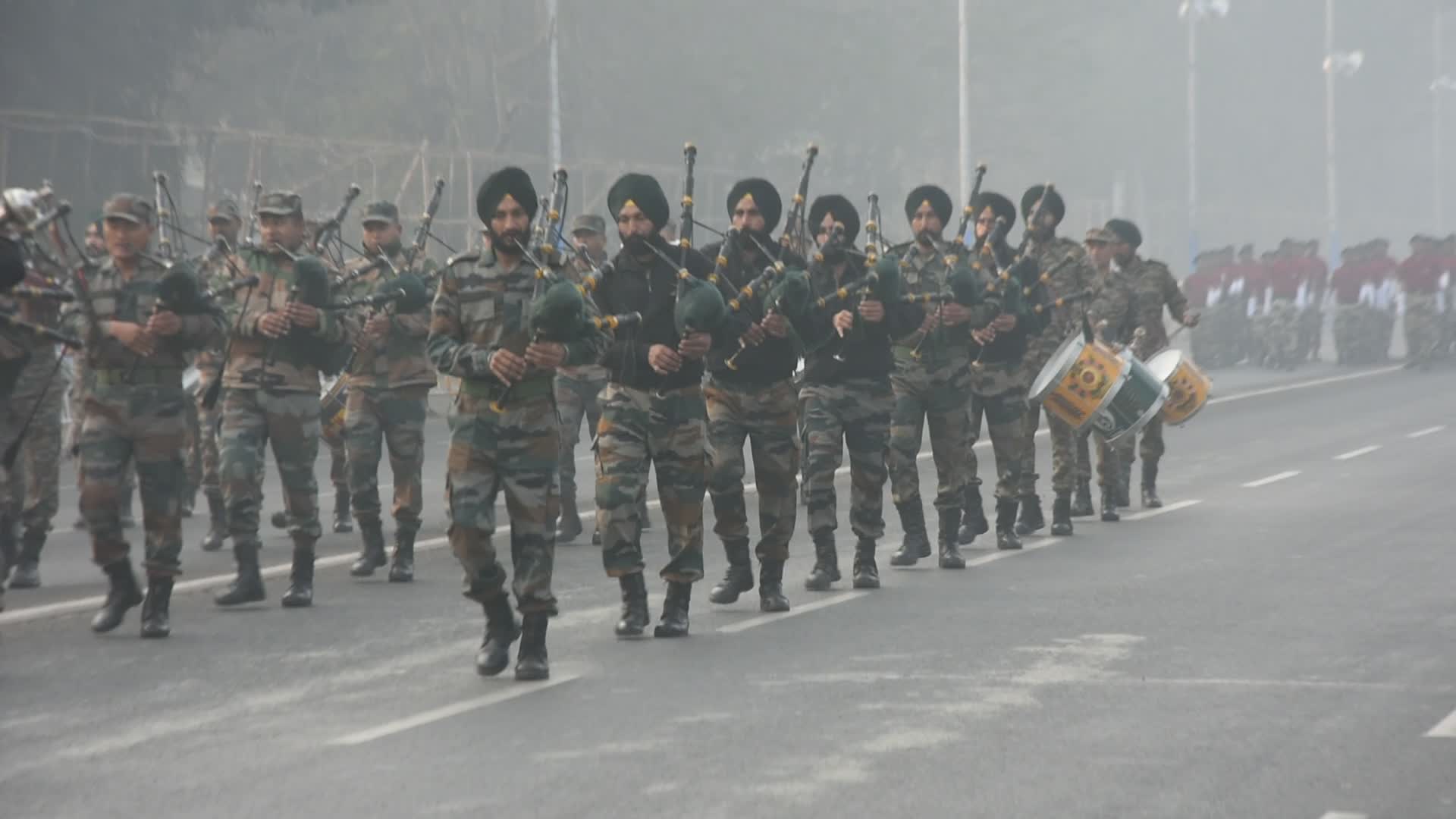 Rehersel parade ahead of Republic day celebration in India. 