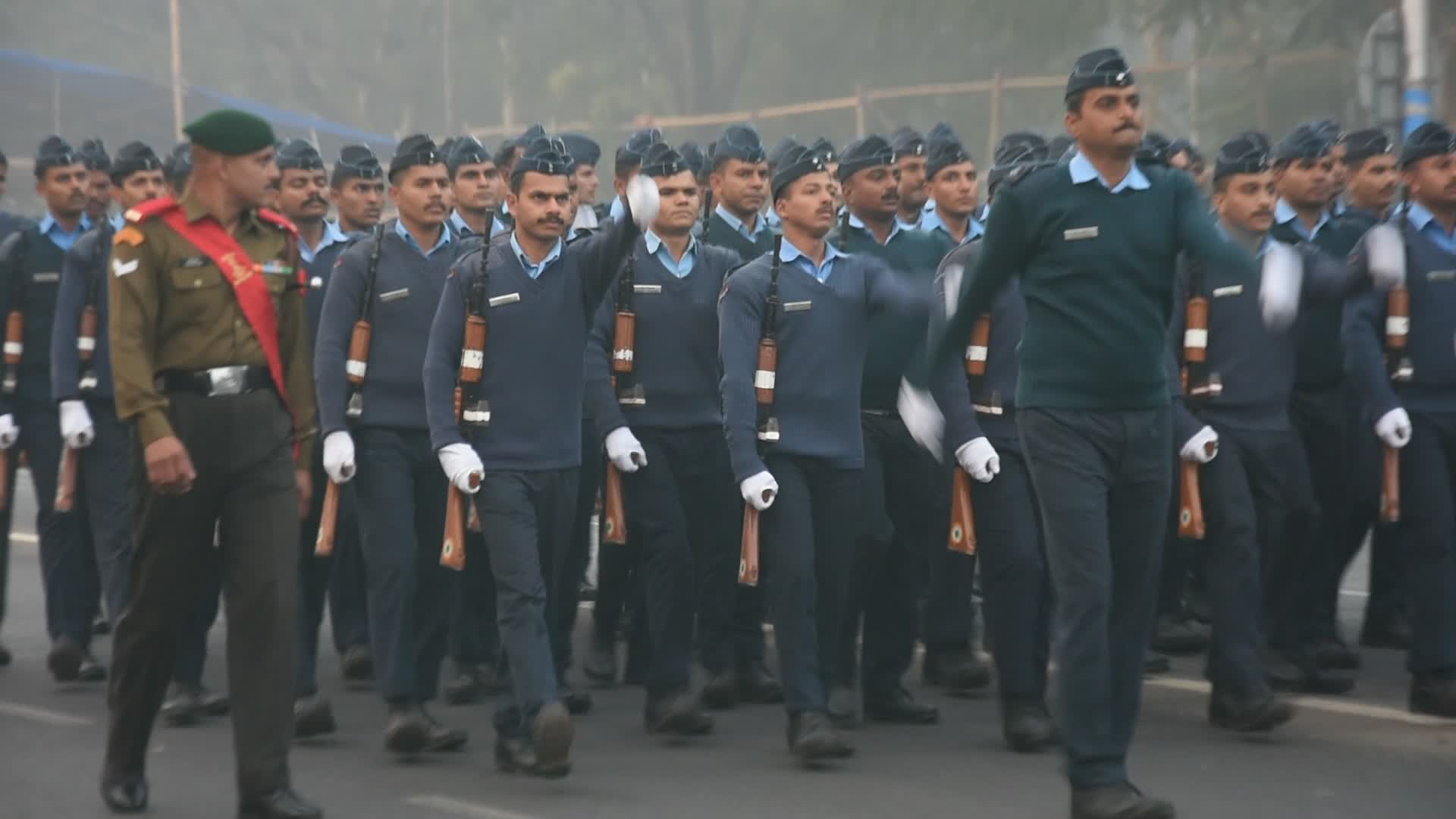 Rehersel parade ahead of Republic day celebration in India. 