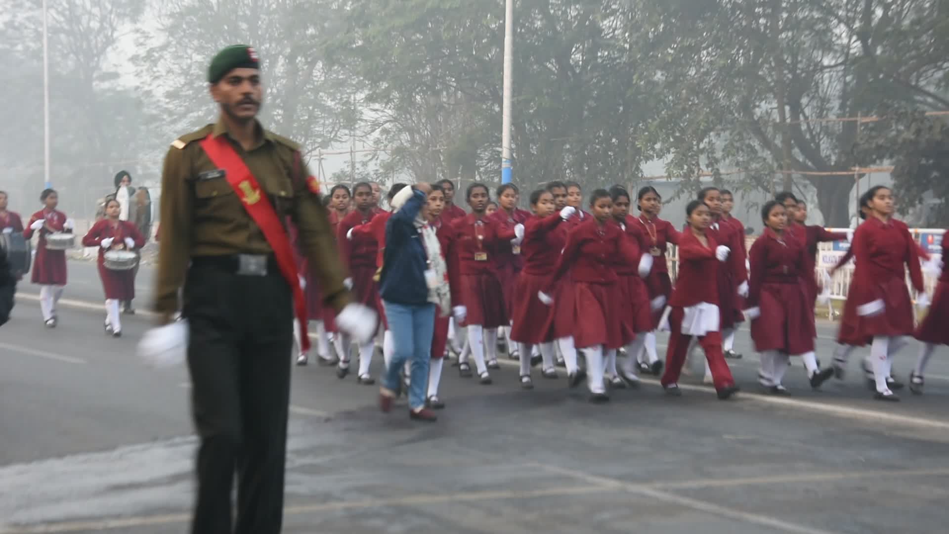 Rehersel parade ahead of Republic day celebration in India. 