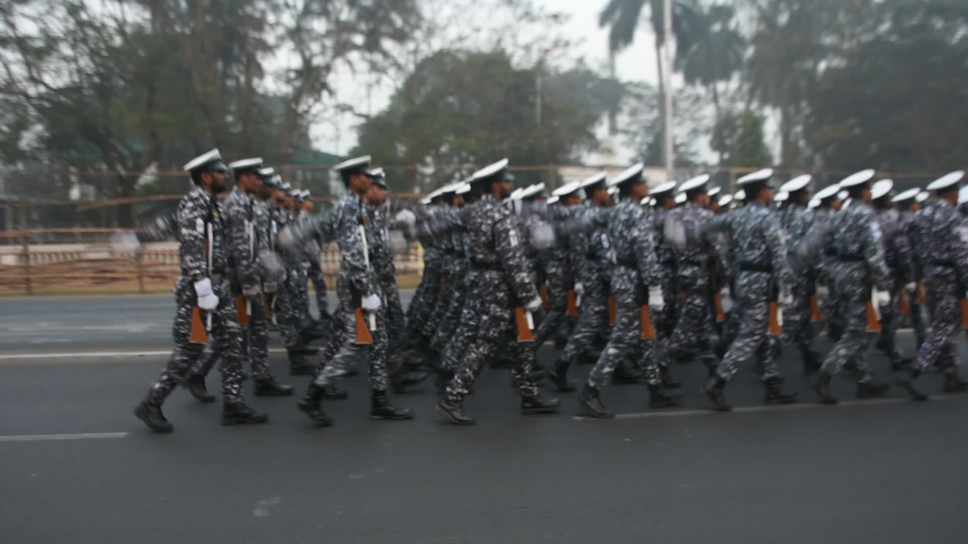 Rehersel parade ahead of Republic day celebration in India. 
