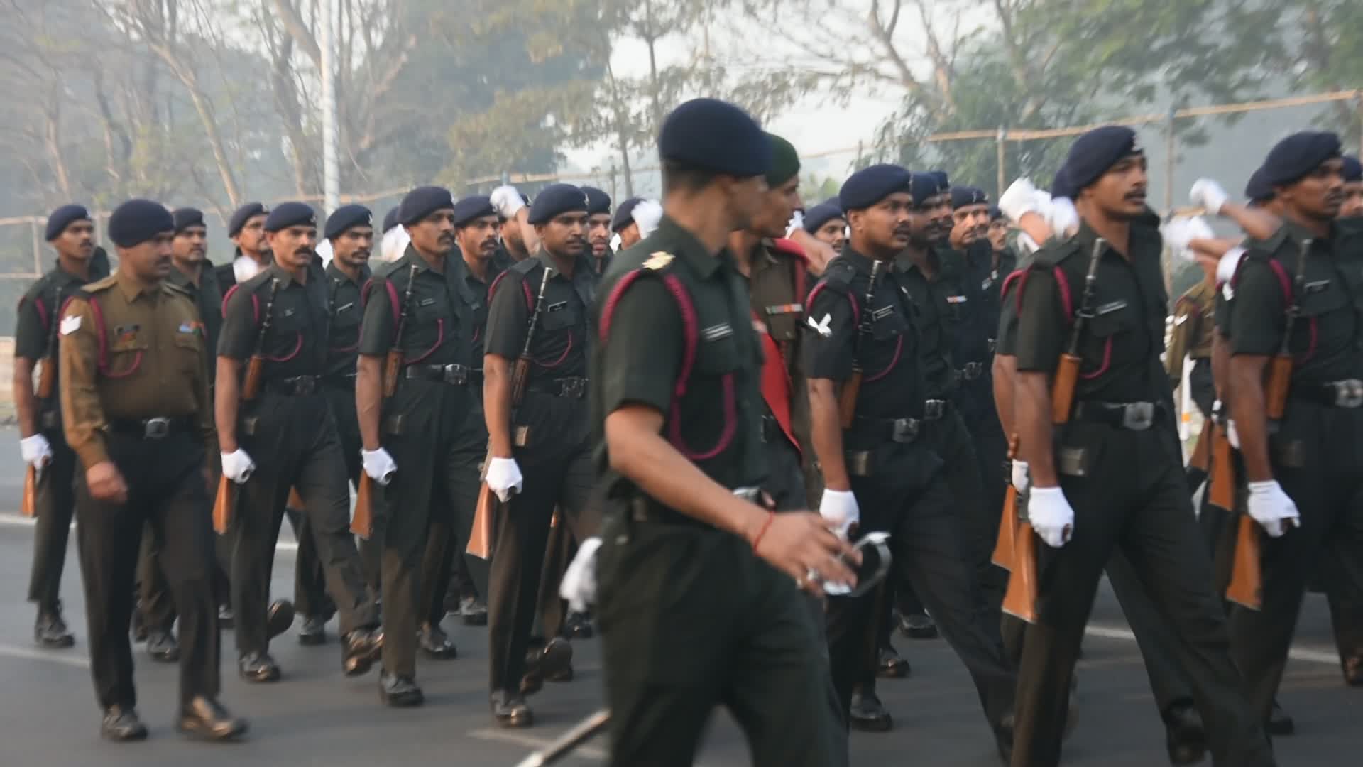 Rehersel parade ahead of Republic day celebration in India. 