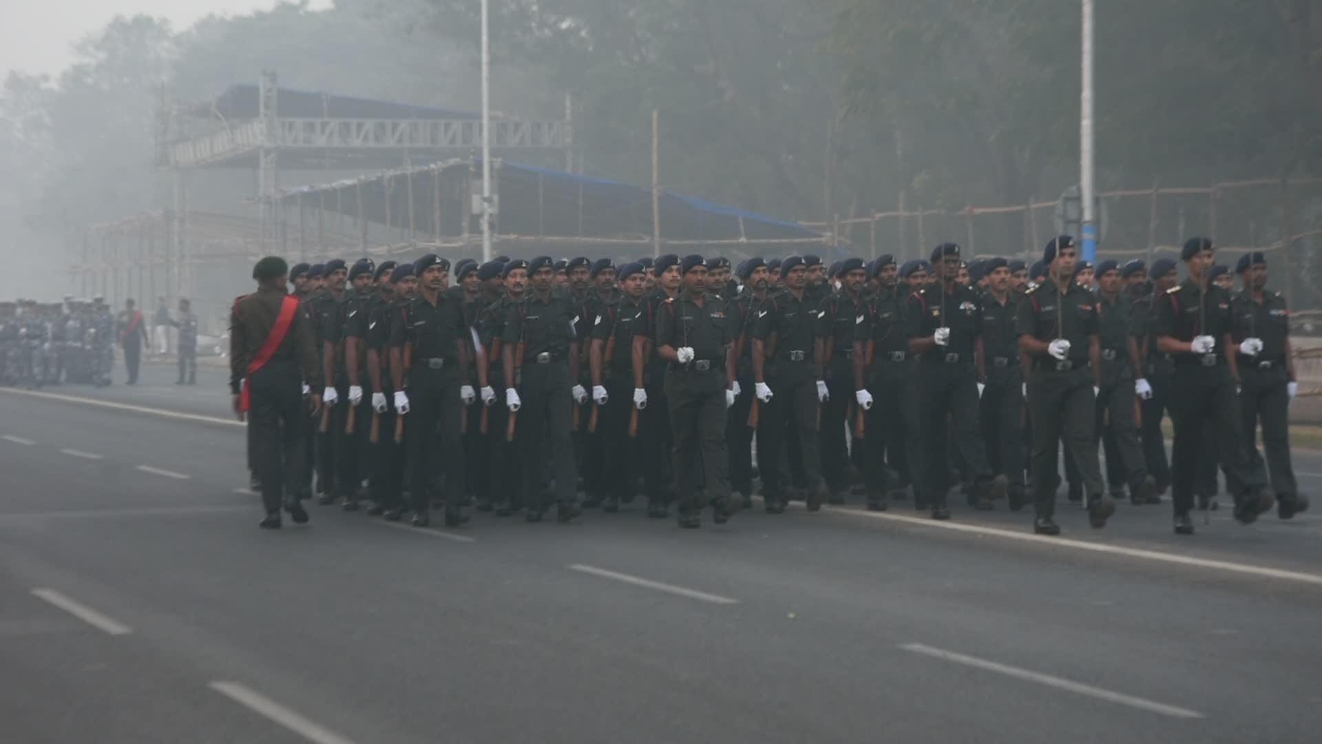Rehersel parade ahead of Republic day celebration in India. 