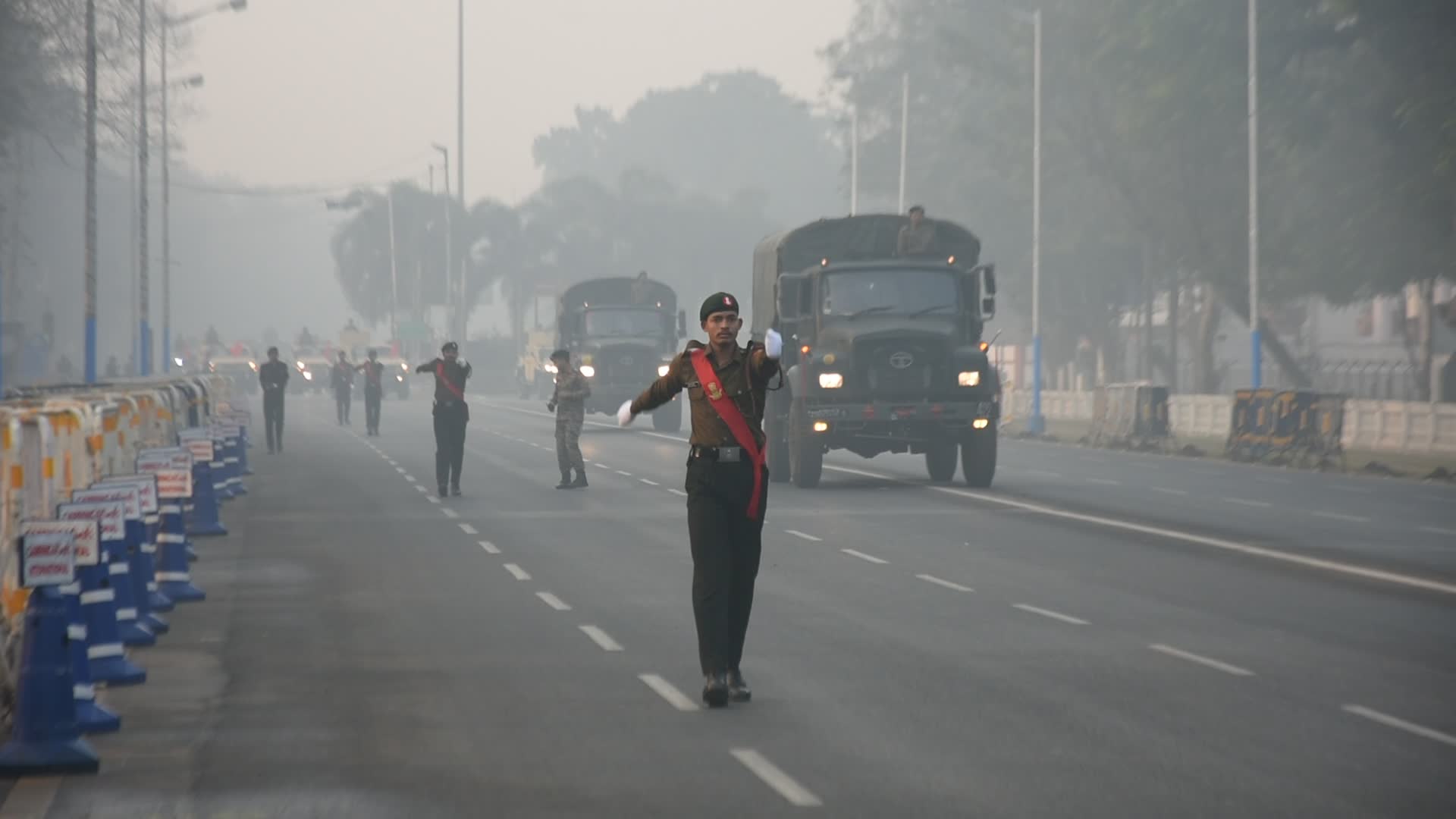 Rehersel parade ahead of Republic day celebration in India. 