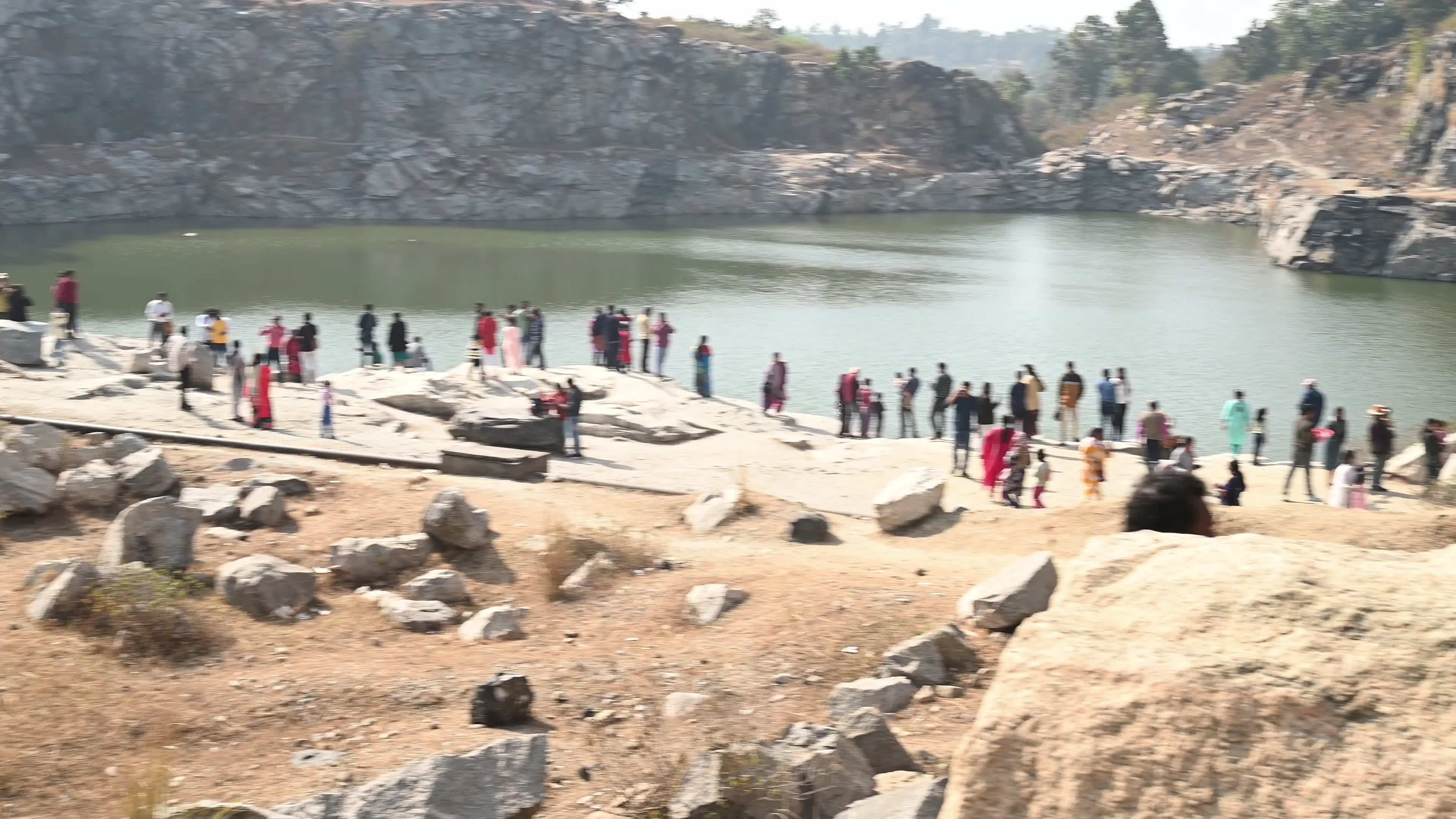 Marble Lake - Solidified Magma - Cooled dykes - Popular Tourist Spot in India 