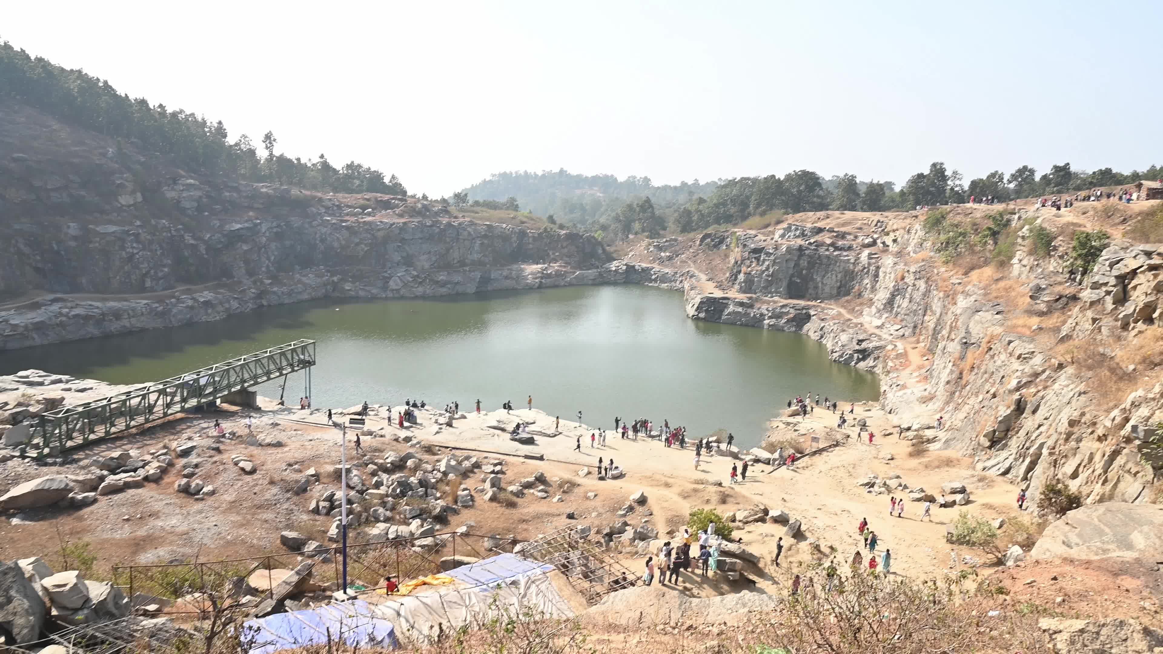 Marble Lake - Solidified Magma - Cooled dykes - Popular Tourist Spot in India 