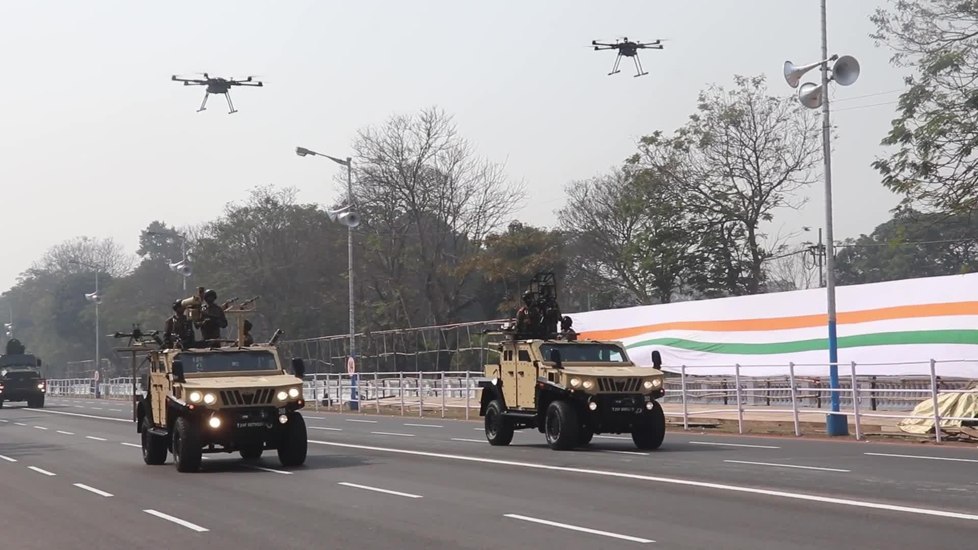 Final dress rehersel parade ahead of Republic day celebration in Kolkata