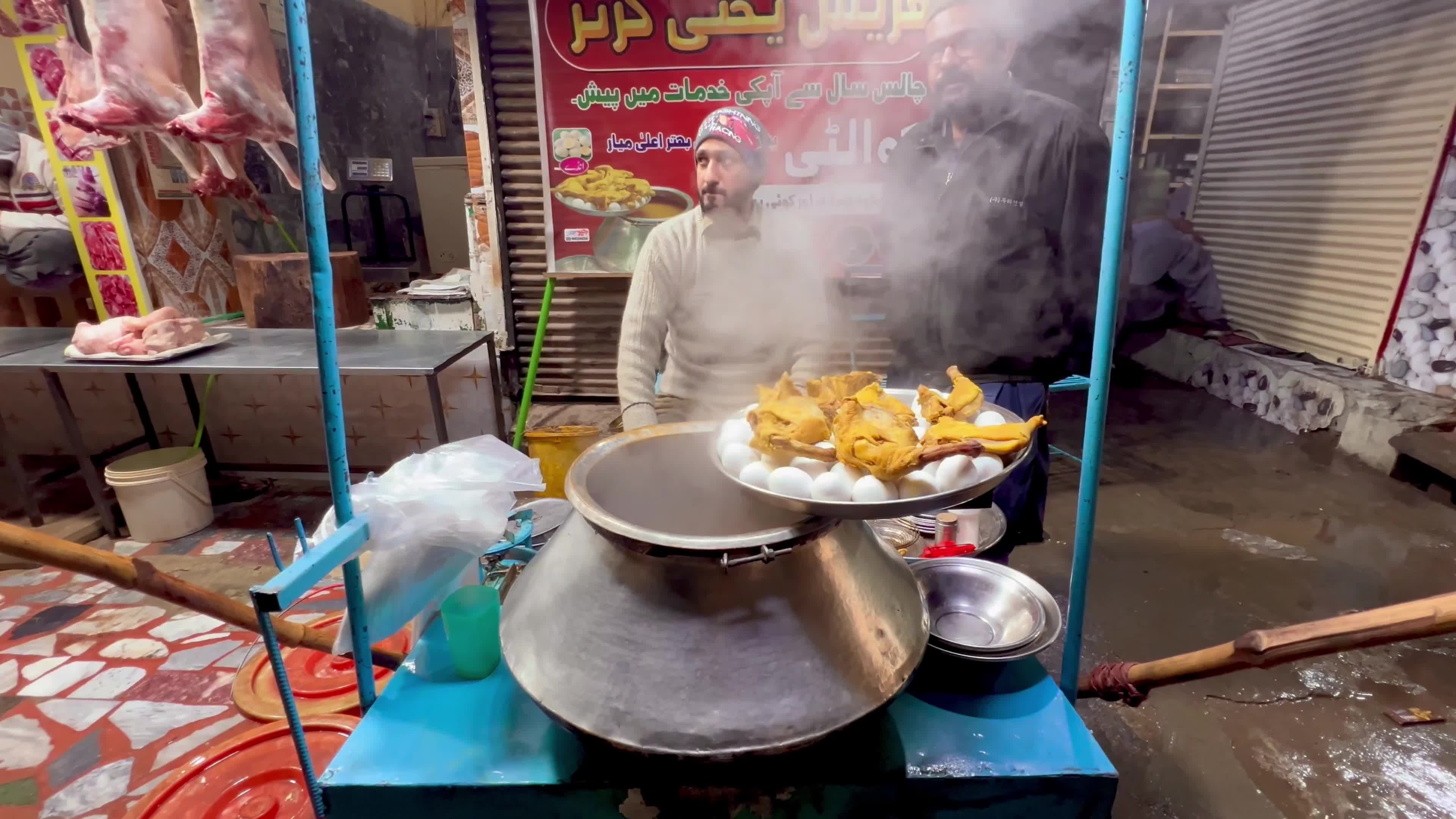 Chicken soup sale in demand as cold weather grips Pakistan 