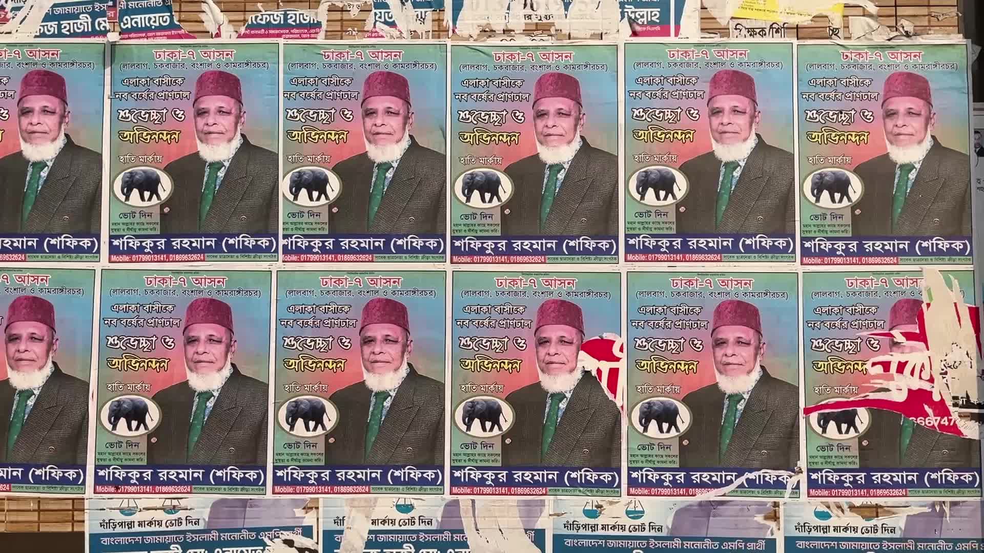 Election campaign in Dhaka
