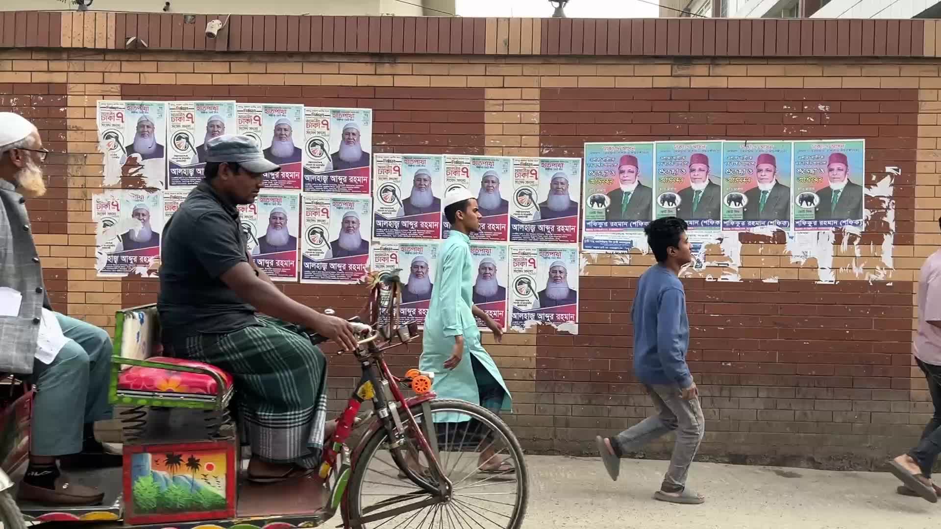 Election campaign in Dhaka