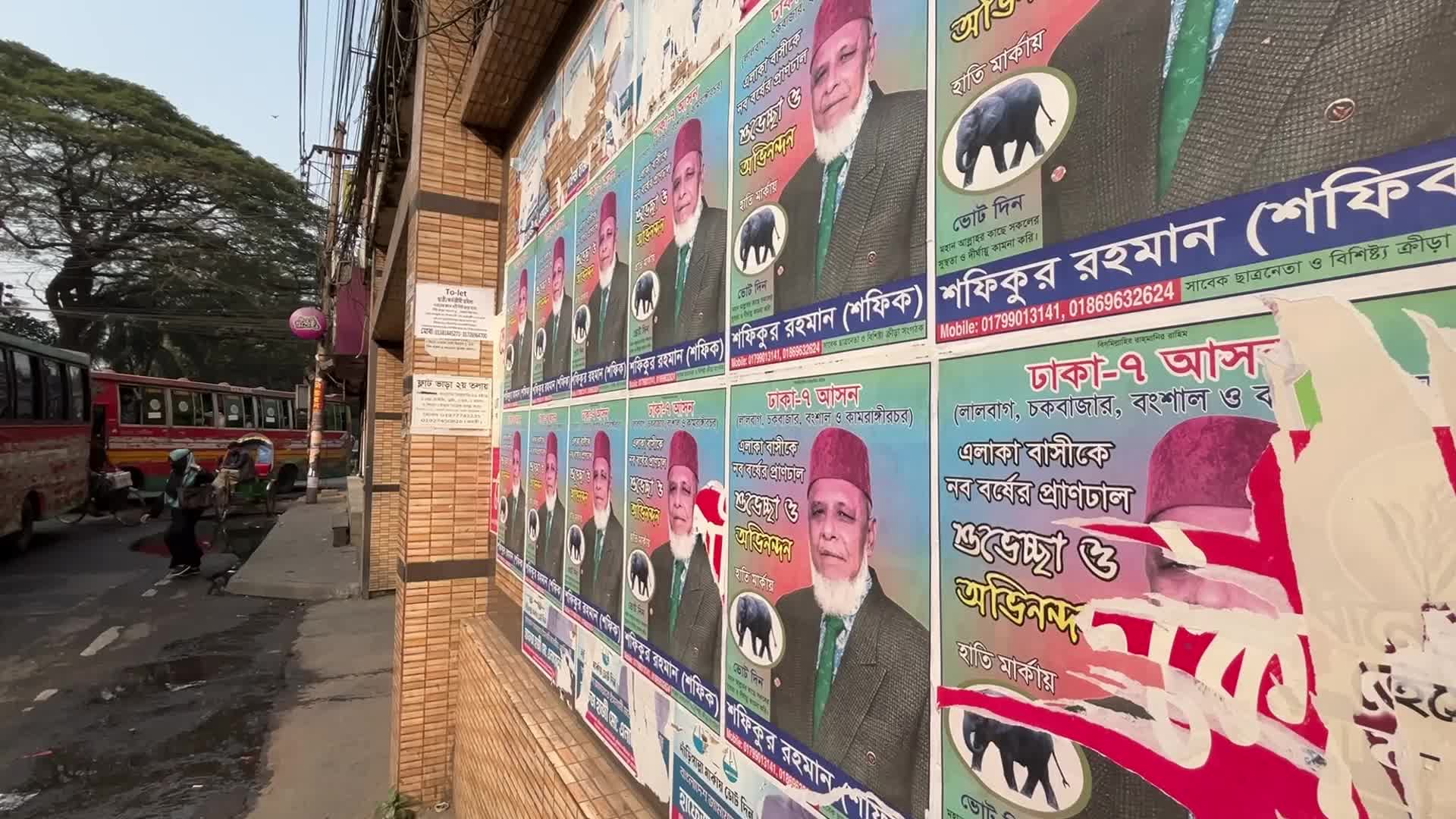 Election campaign in Dhaka