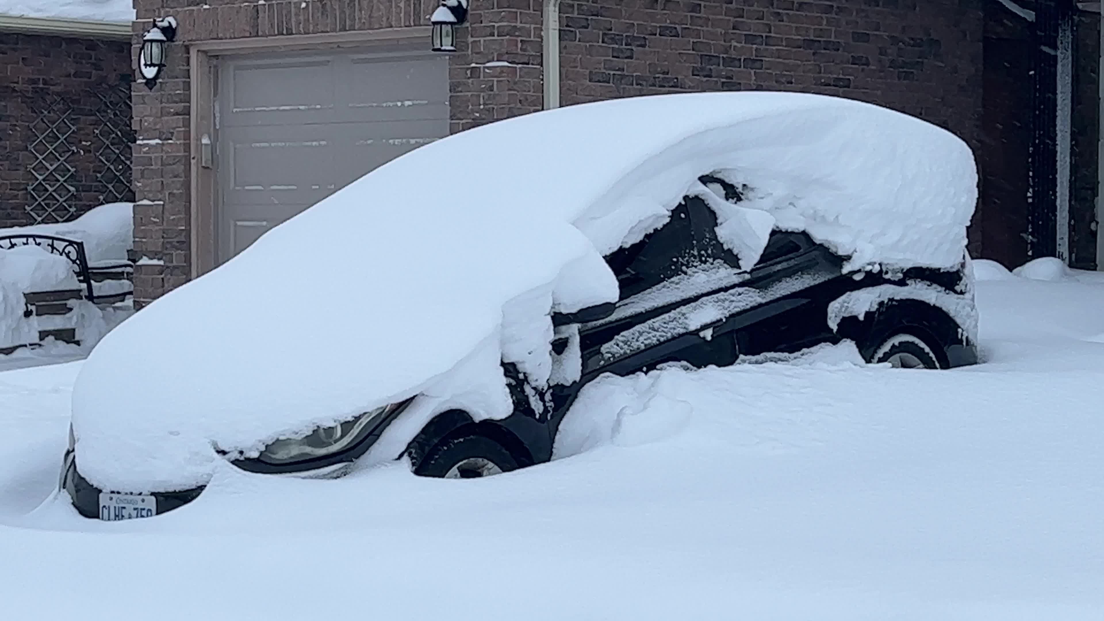 Aftermath following a Winter snowstorm that dumped up to 60 cm of snow in Toronto