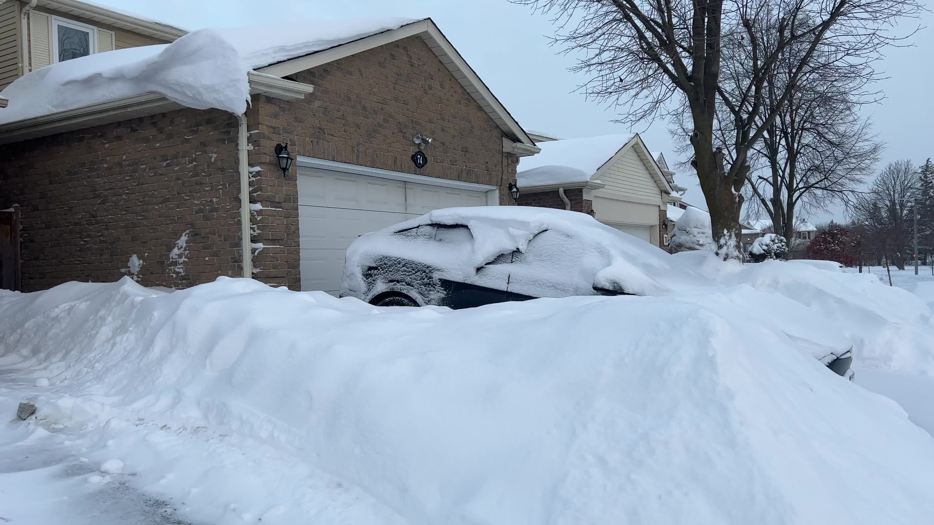 Aftermath following a Winter snowstorm that dumped up to 60 cm of snow in Toronto