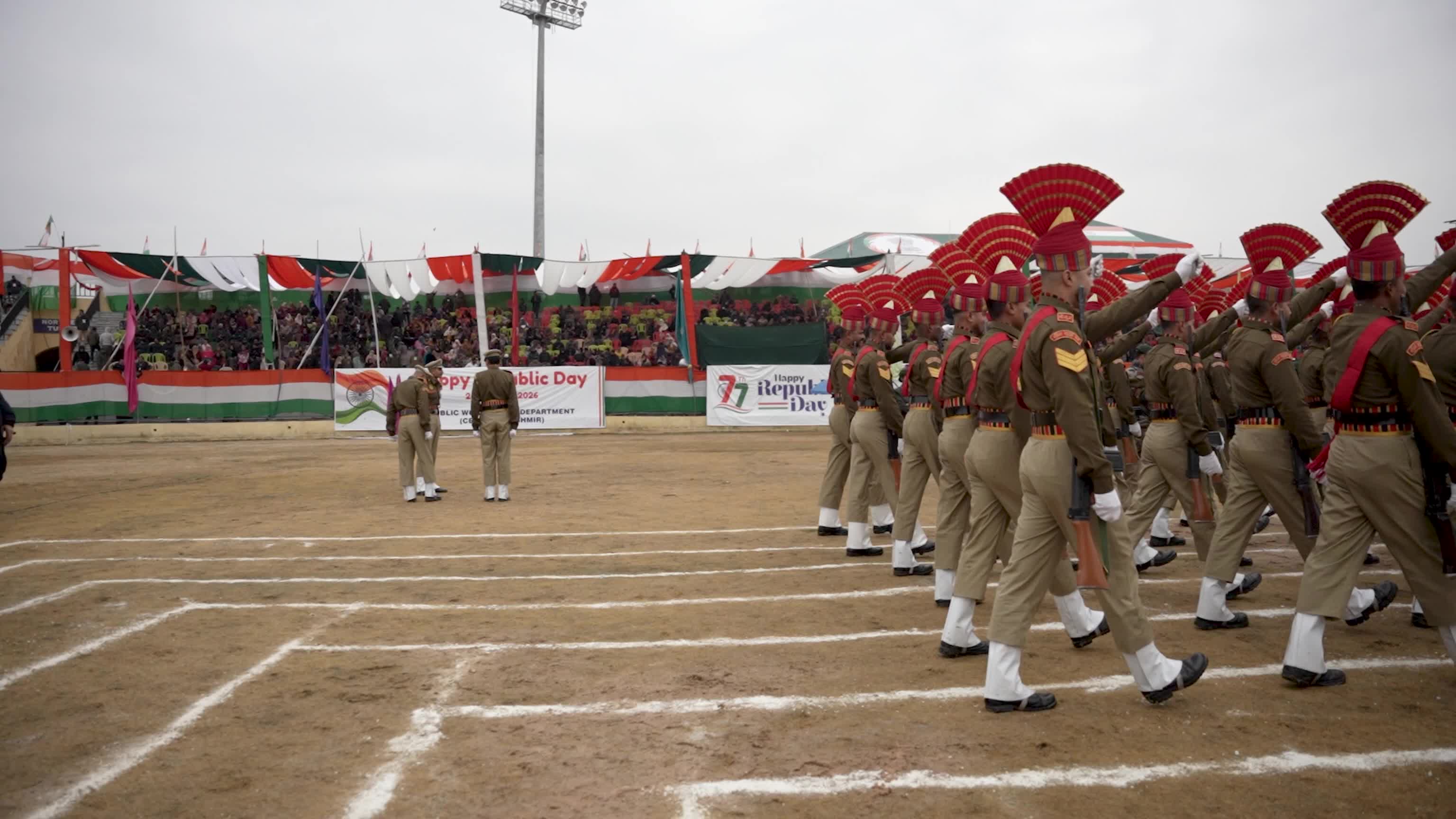 India's 77th republic day celebrated in Kashmir.