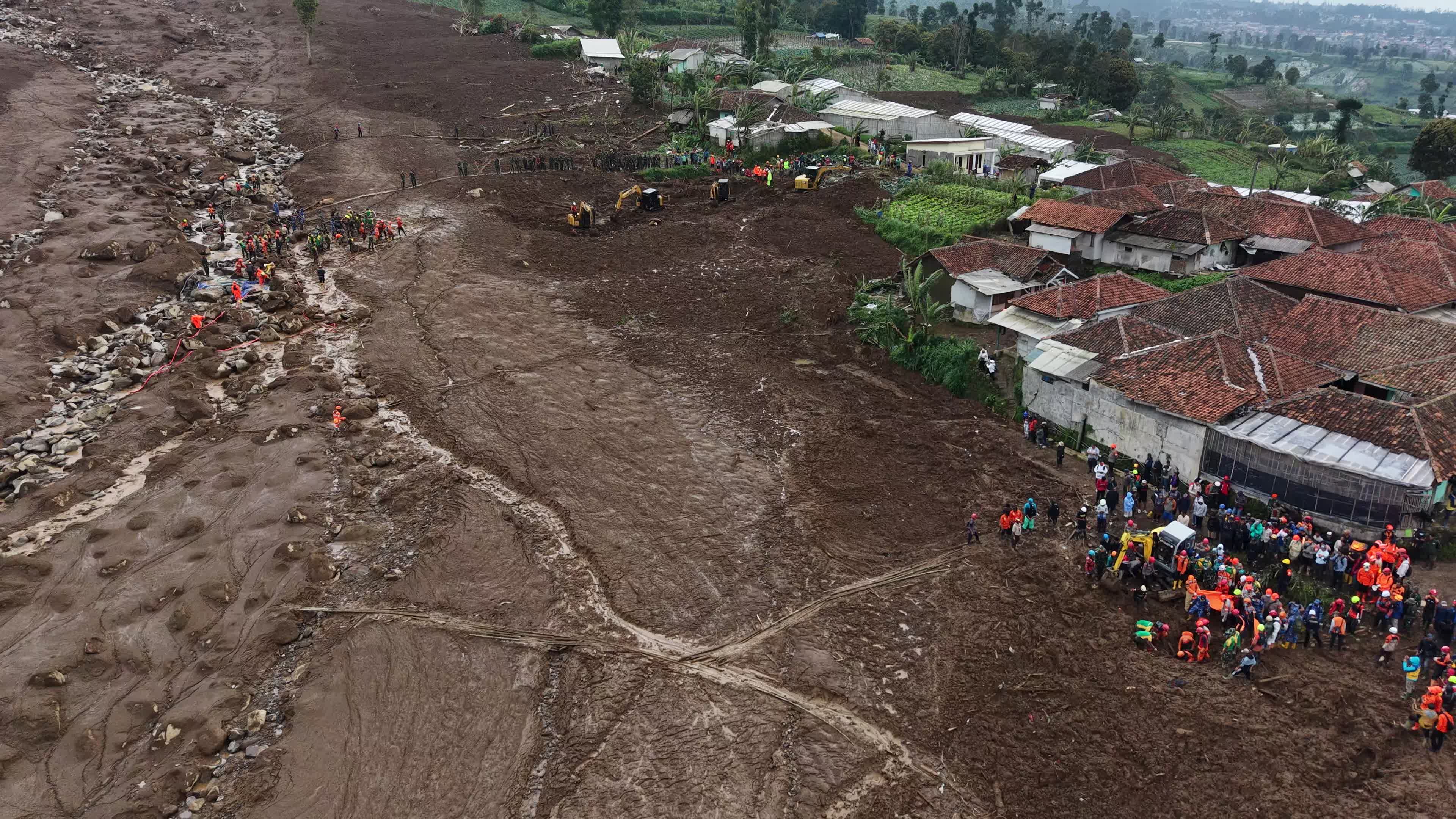 Indonesia landslide death toll rises to 17, dozens missing