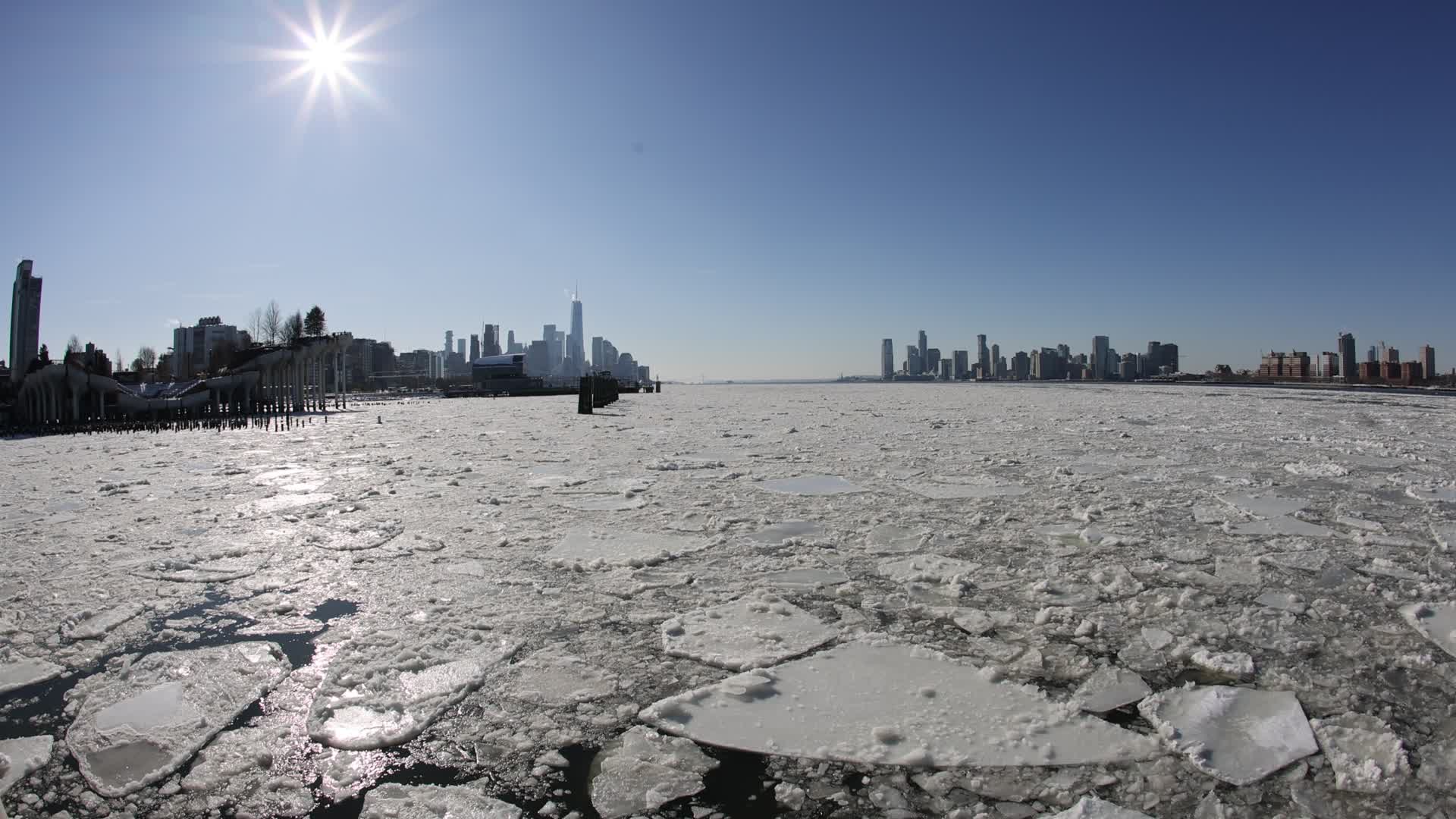 Ice Chokes Hudson River as NYC Ferry Service Suspended Amid Extreme Cold
