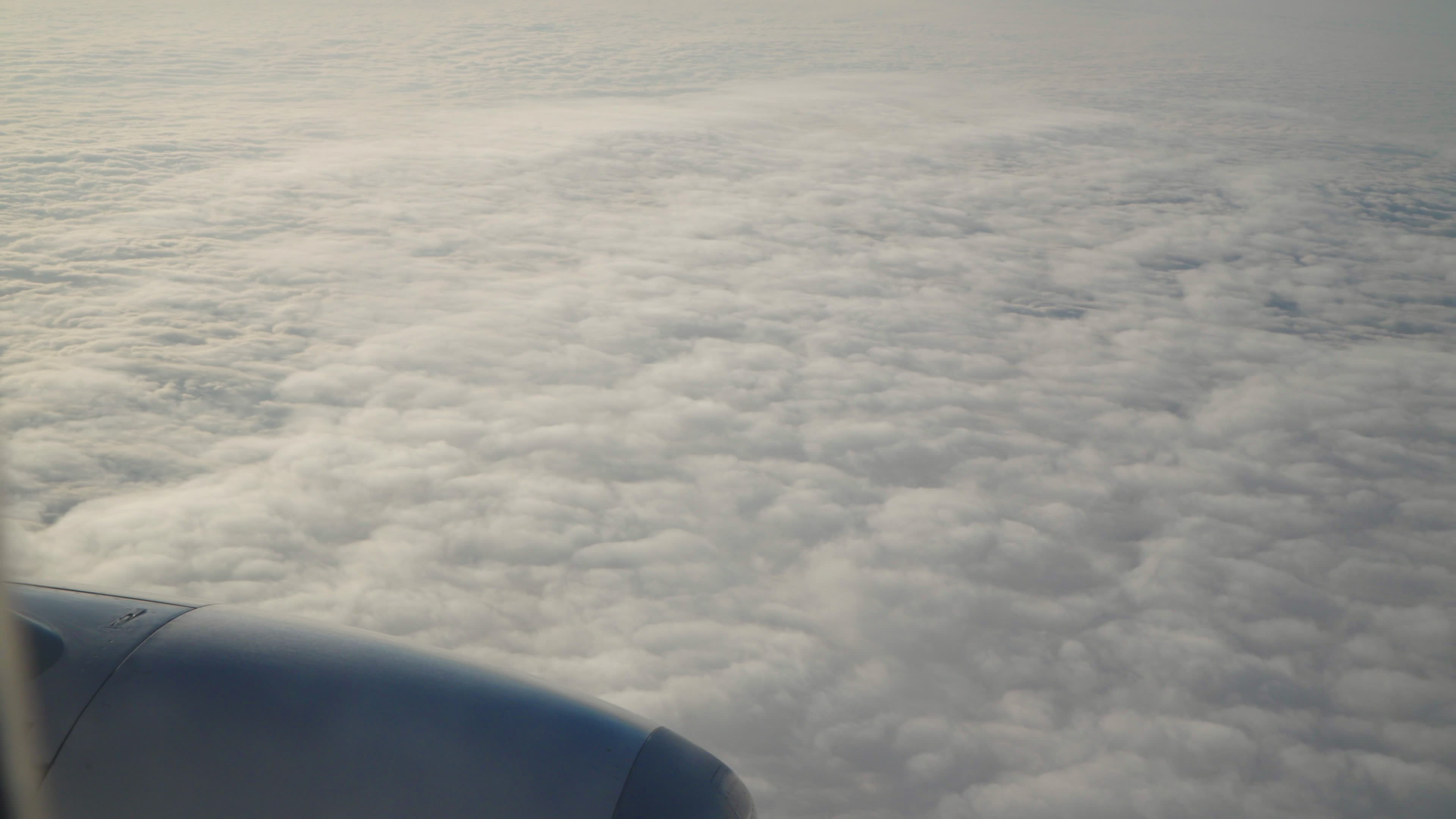 Stratocumulus formation seen from airplane above Central Europe