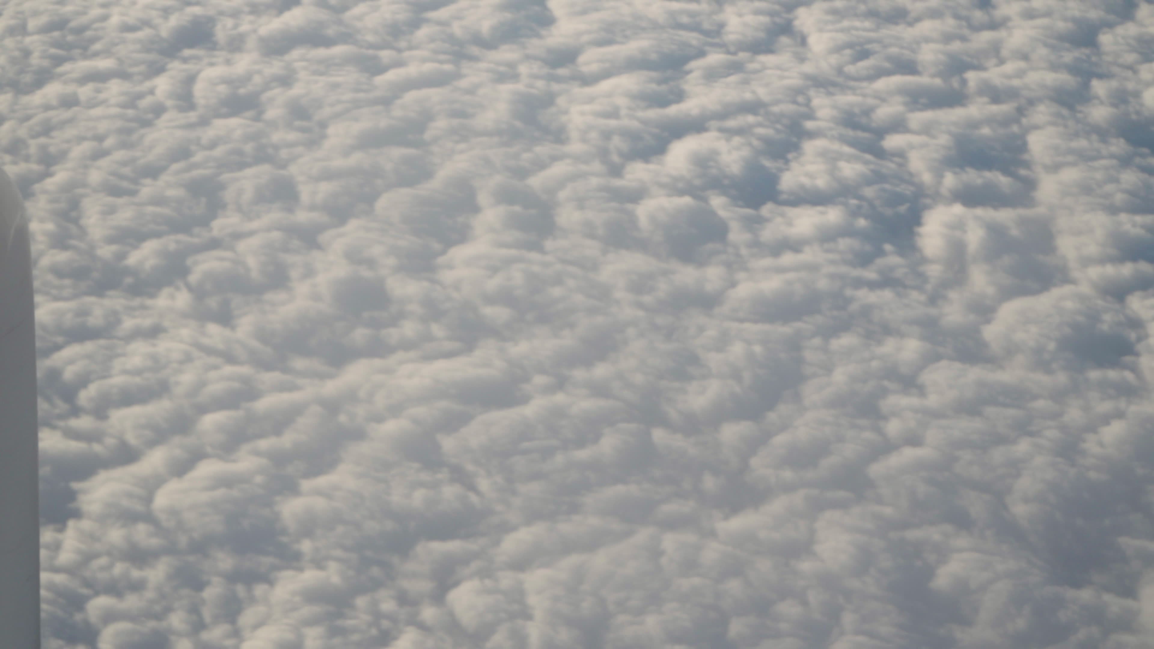 Stratocumulus formation seen from airplane above Central Europe