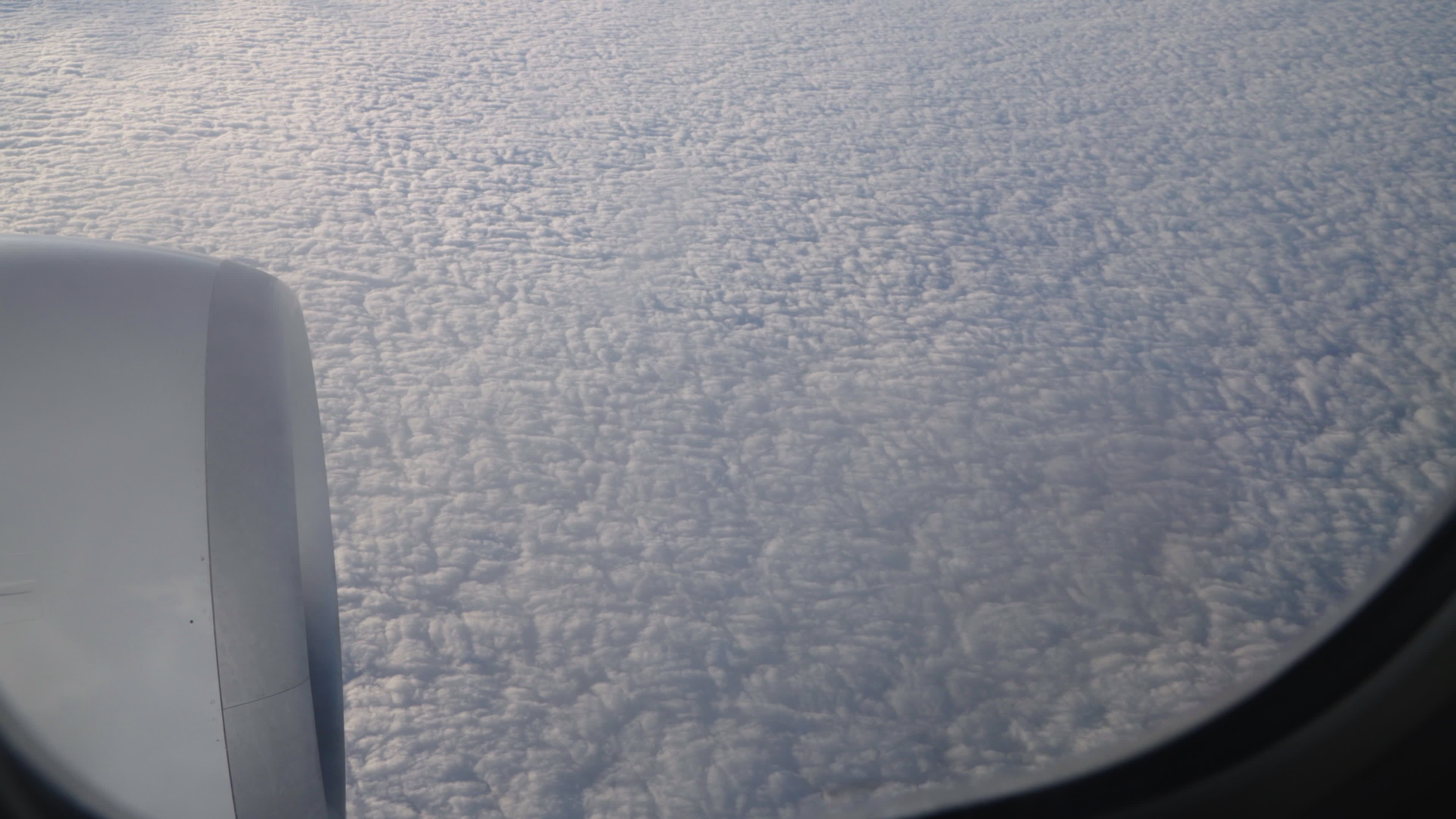 Stratocumulus formation seen from airplane above Central Europe