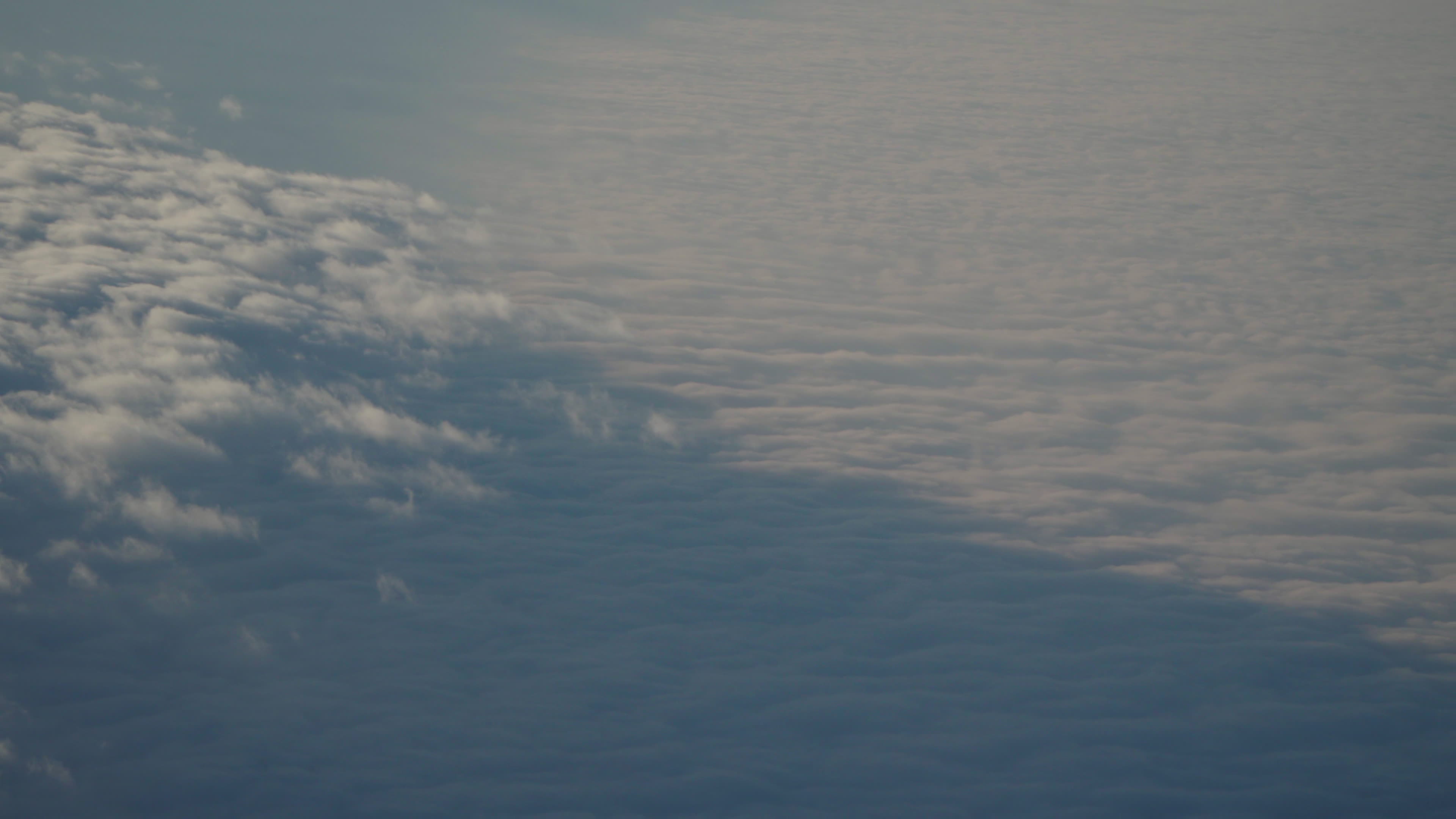 Stratocumulus formation seen from airplane above Central Europe