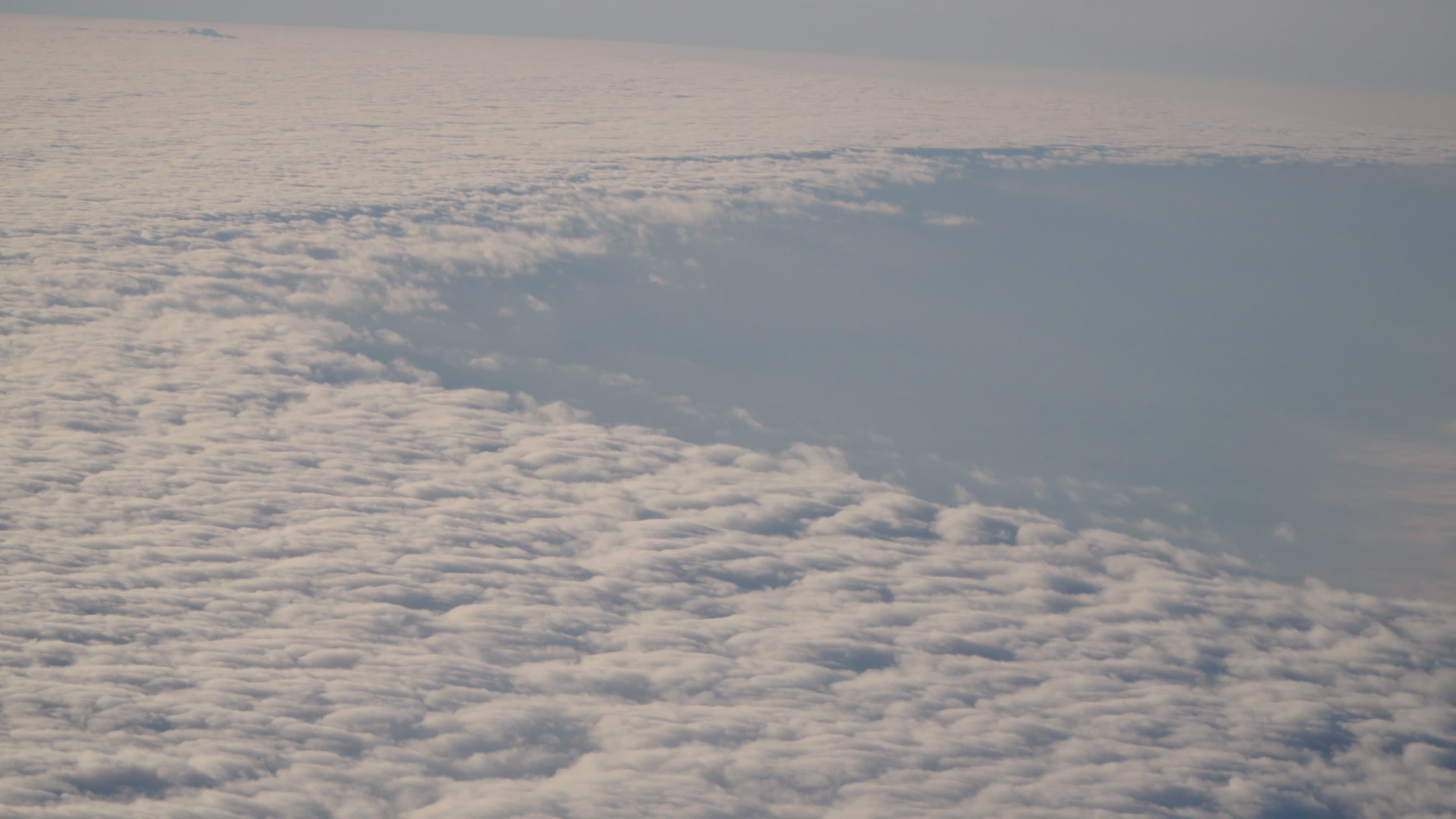 Stratocumulus formation seen from airplane above Central Europe