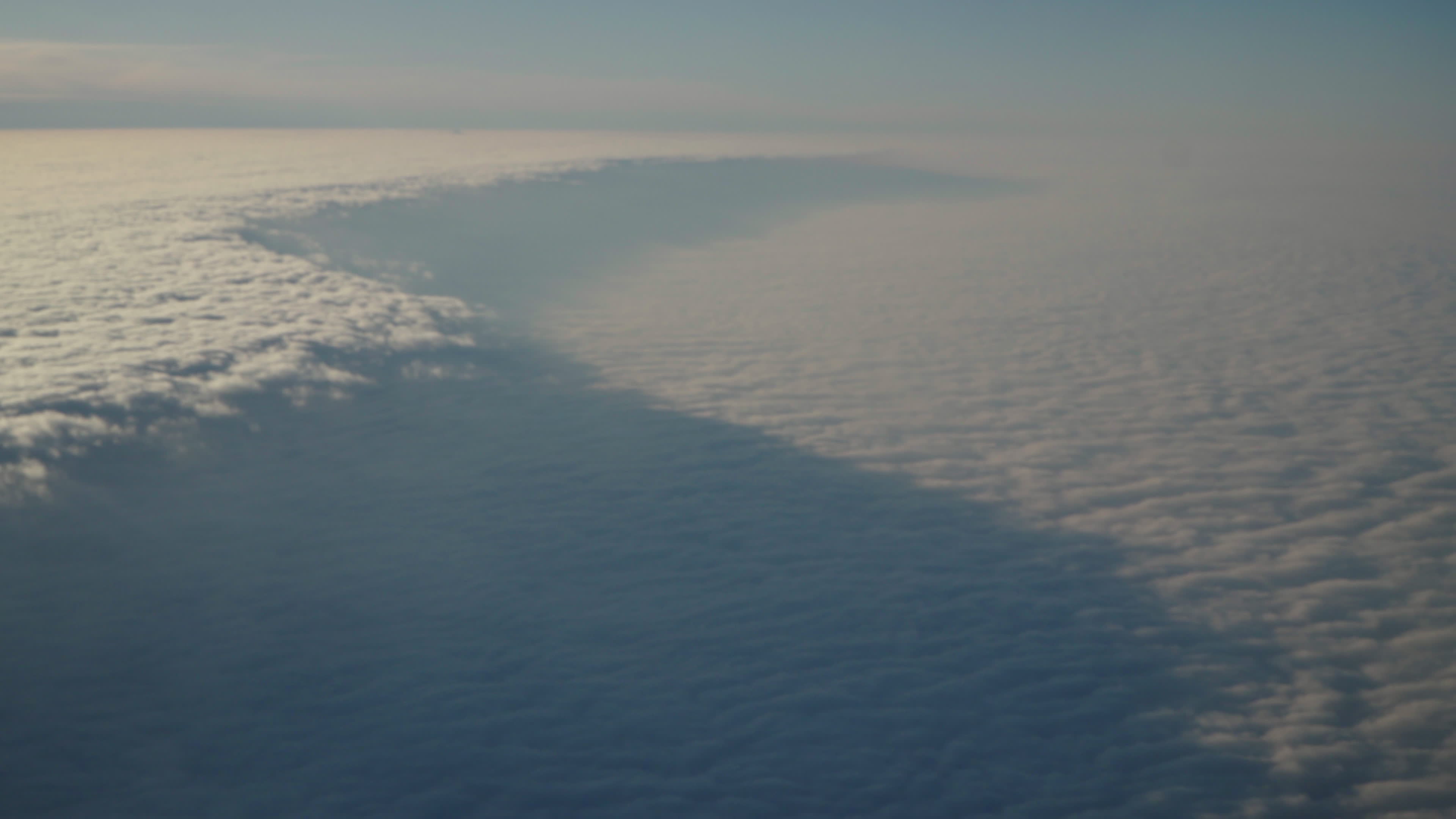 Stratocumulus formation seen from airplane above Central Europe