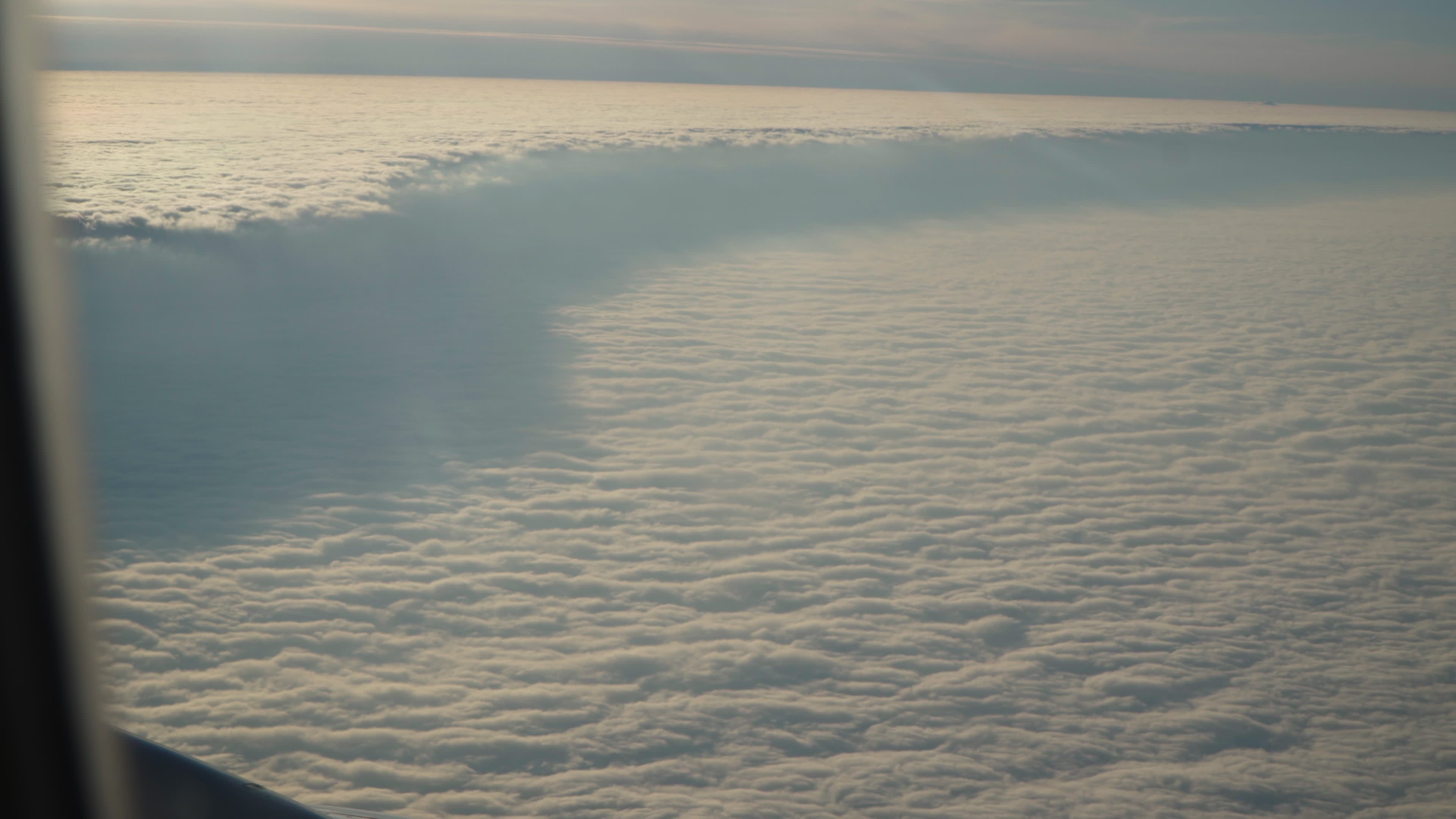 Stratocumulus formation seen from airplane above Central Europe