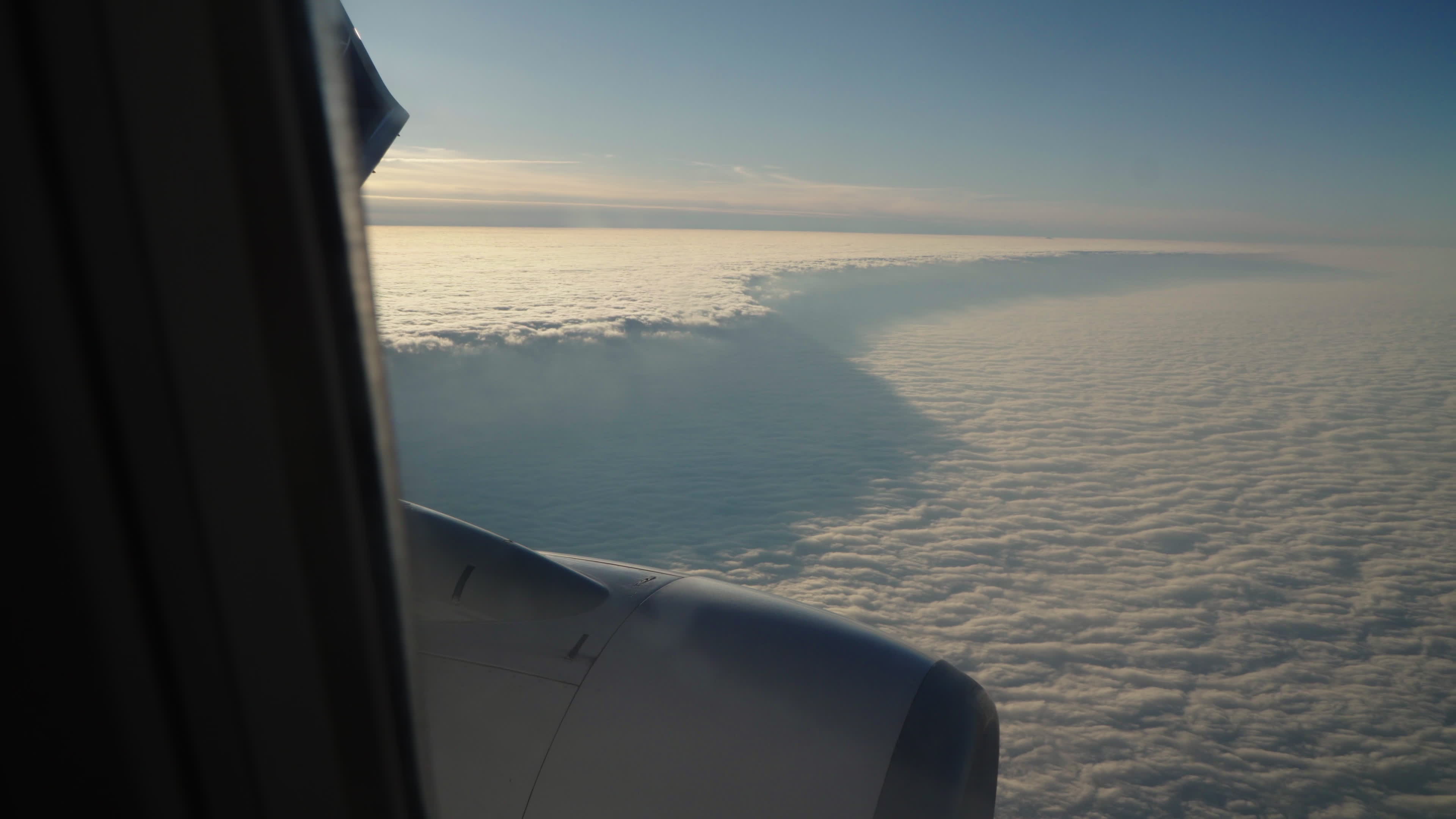 Stratocumulus formation seen from airplane above Central Europe