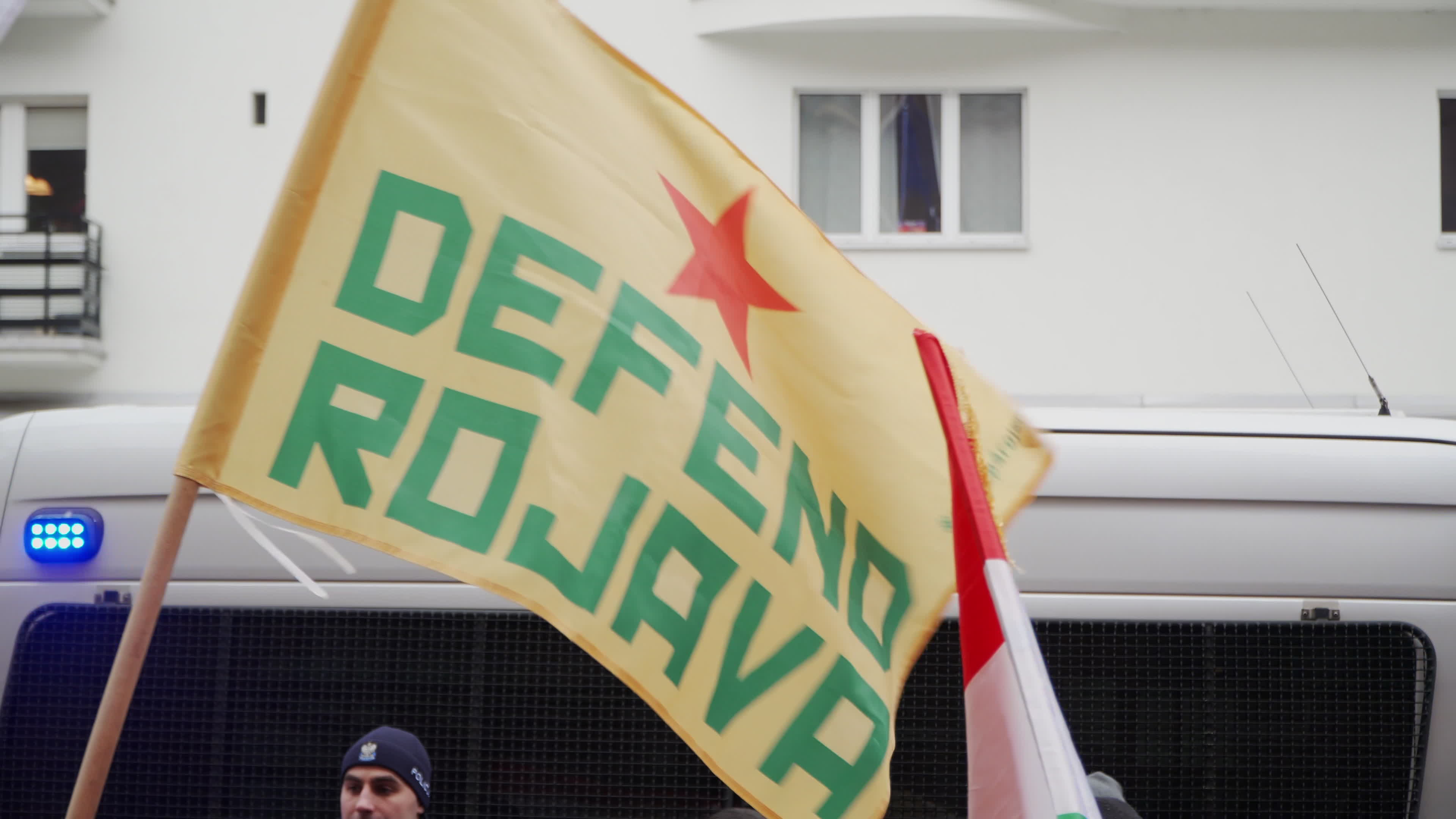 Kurdish nationals in Warsaw rally in support of Rojava